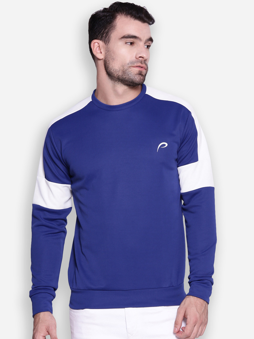 

Proline Active Men Blue Solid Sweatshirt