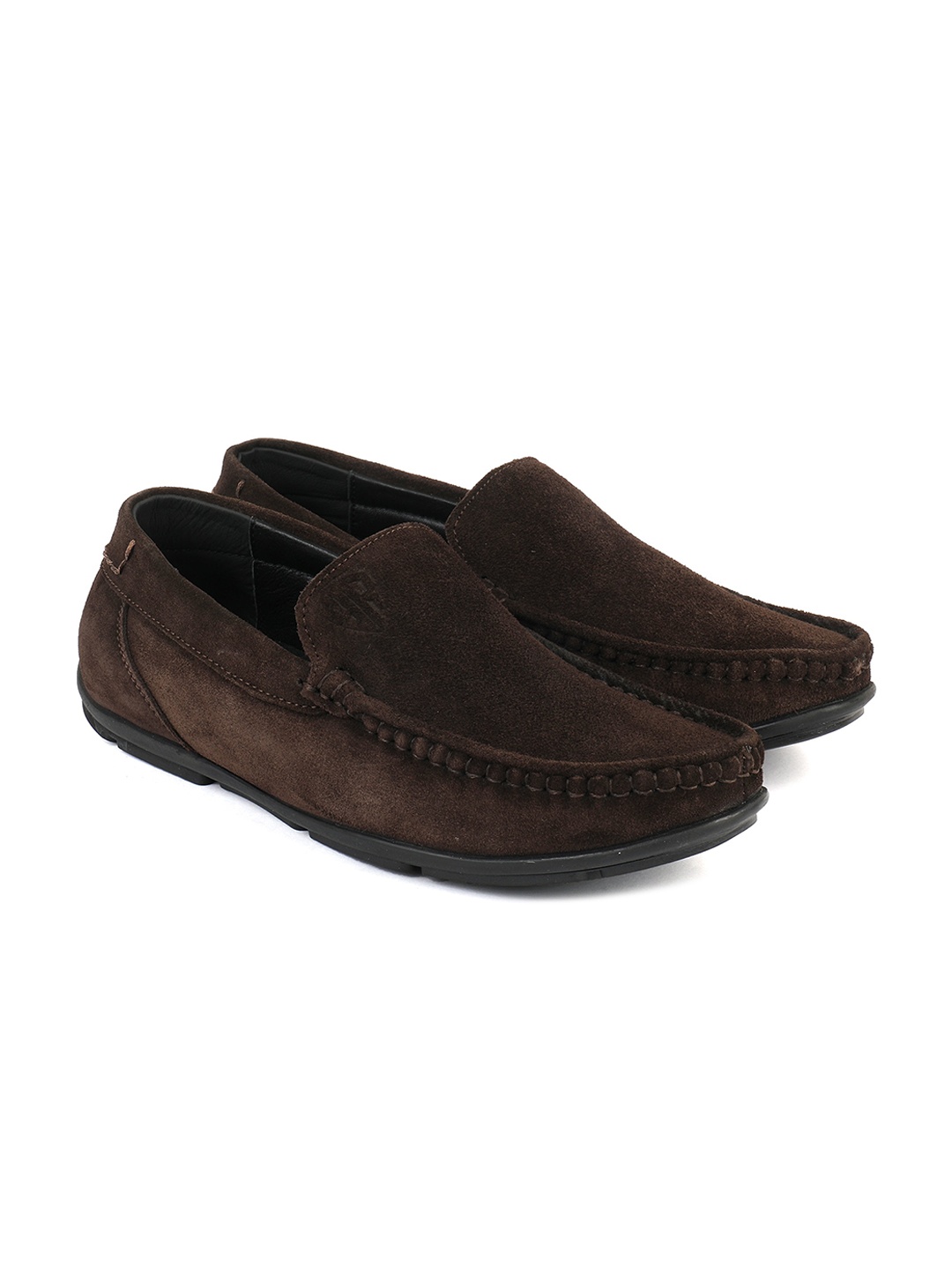 

BRATVA Men Brown Leather Loafers