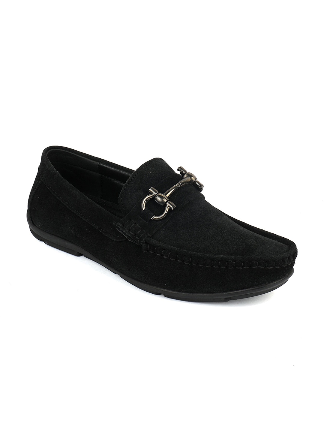 

BRATVA Men Black Leather Loafers