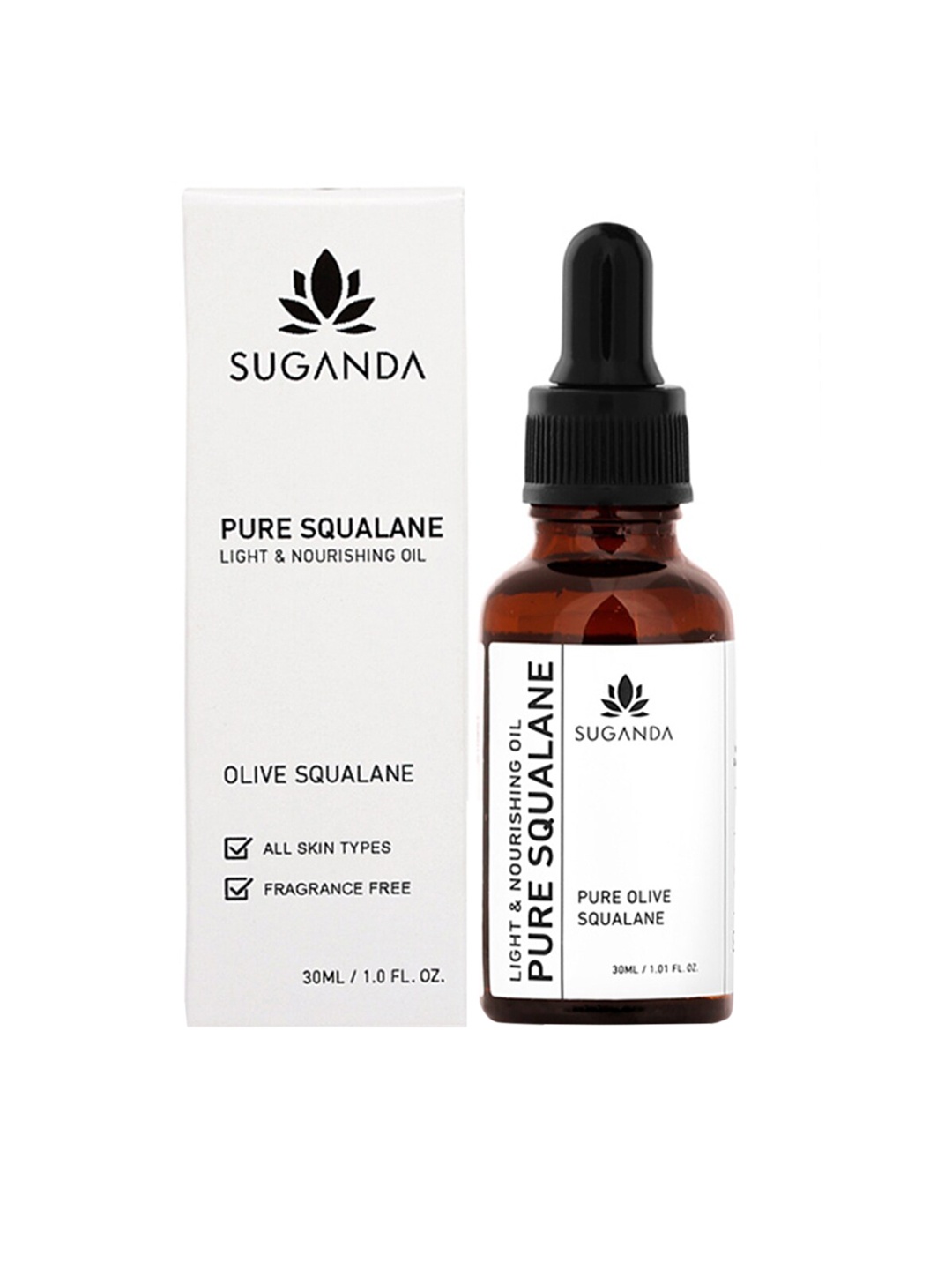 

SUGANDA Pure Squalane Light & Nourishing Oil - 30 ml, White