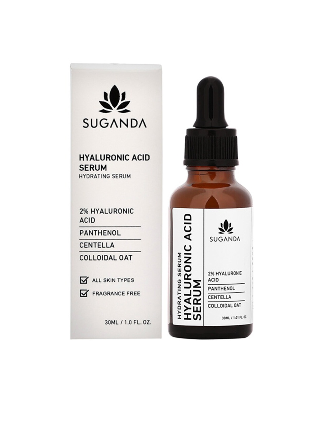 

SUGANDA Hyaluronic Acid Hydrating Serum with Centella & Oats - 30ml, White