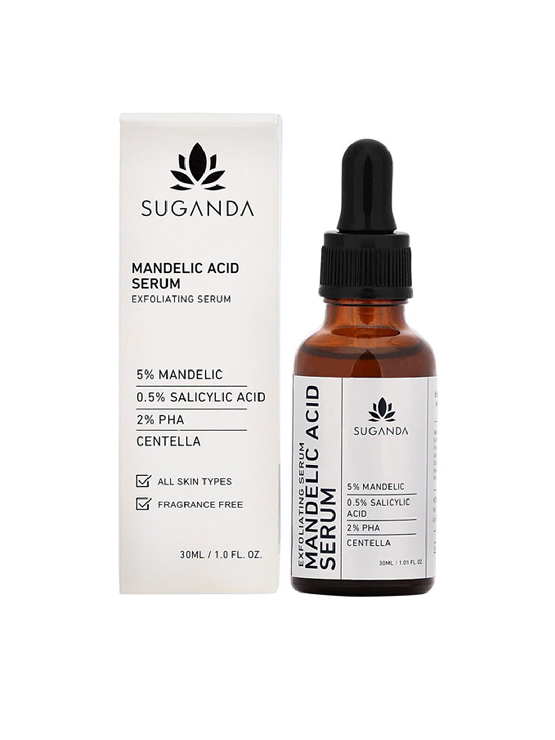 

SUGANDA 5% Mandelic Acid Exfoliating Serum for Acne & Brightening - 30ml, White