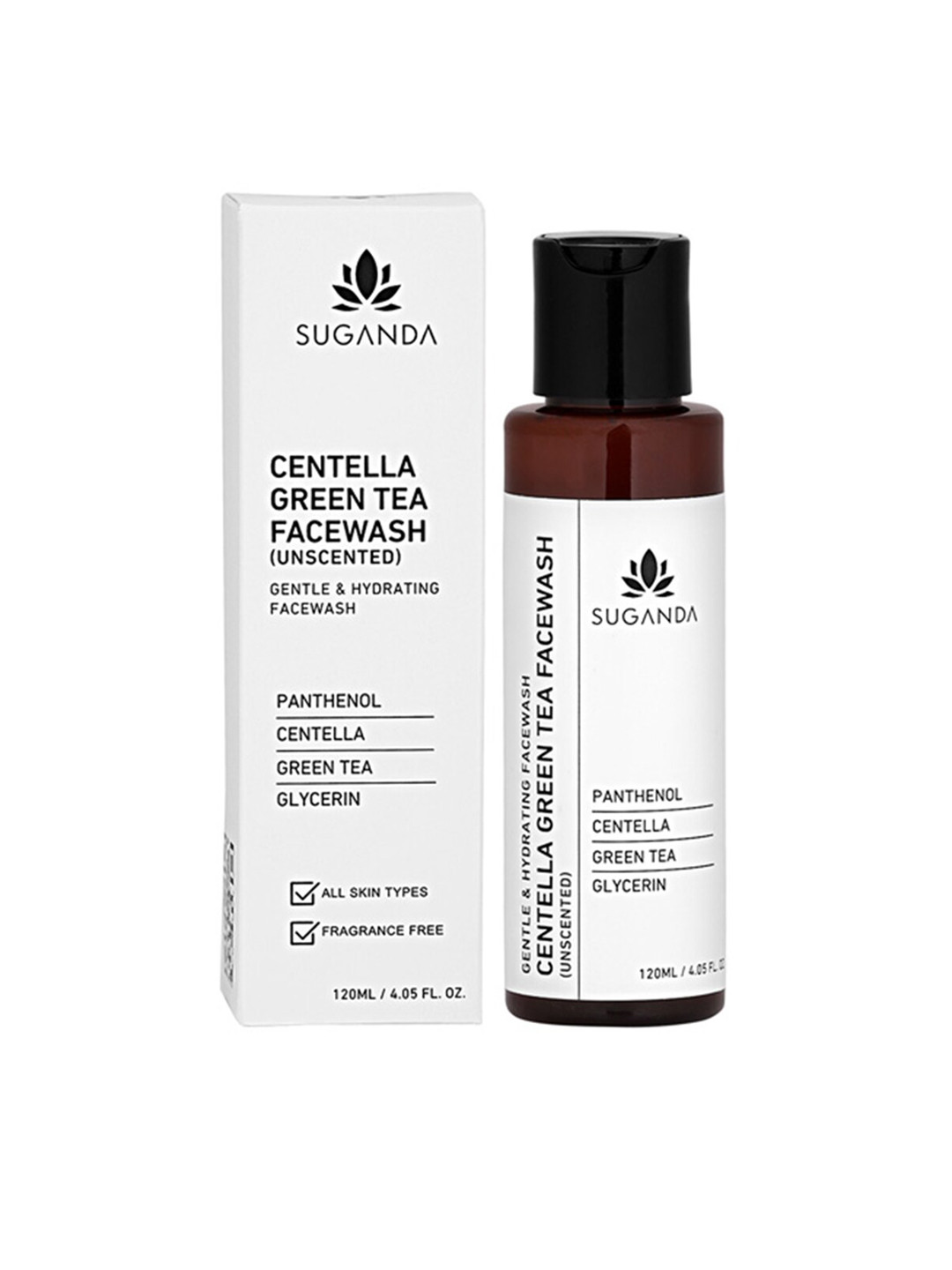 

SUGANDA Centella Green Tea Unscented Facewash with Panthenol & Glycerin 120 ml, White