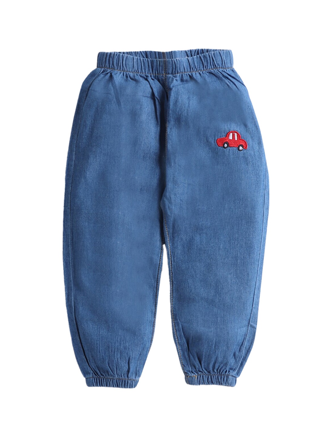 

Hopscotch Boys Blue Jogger Low Distress Stretchable Jeans