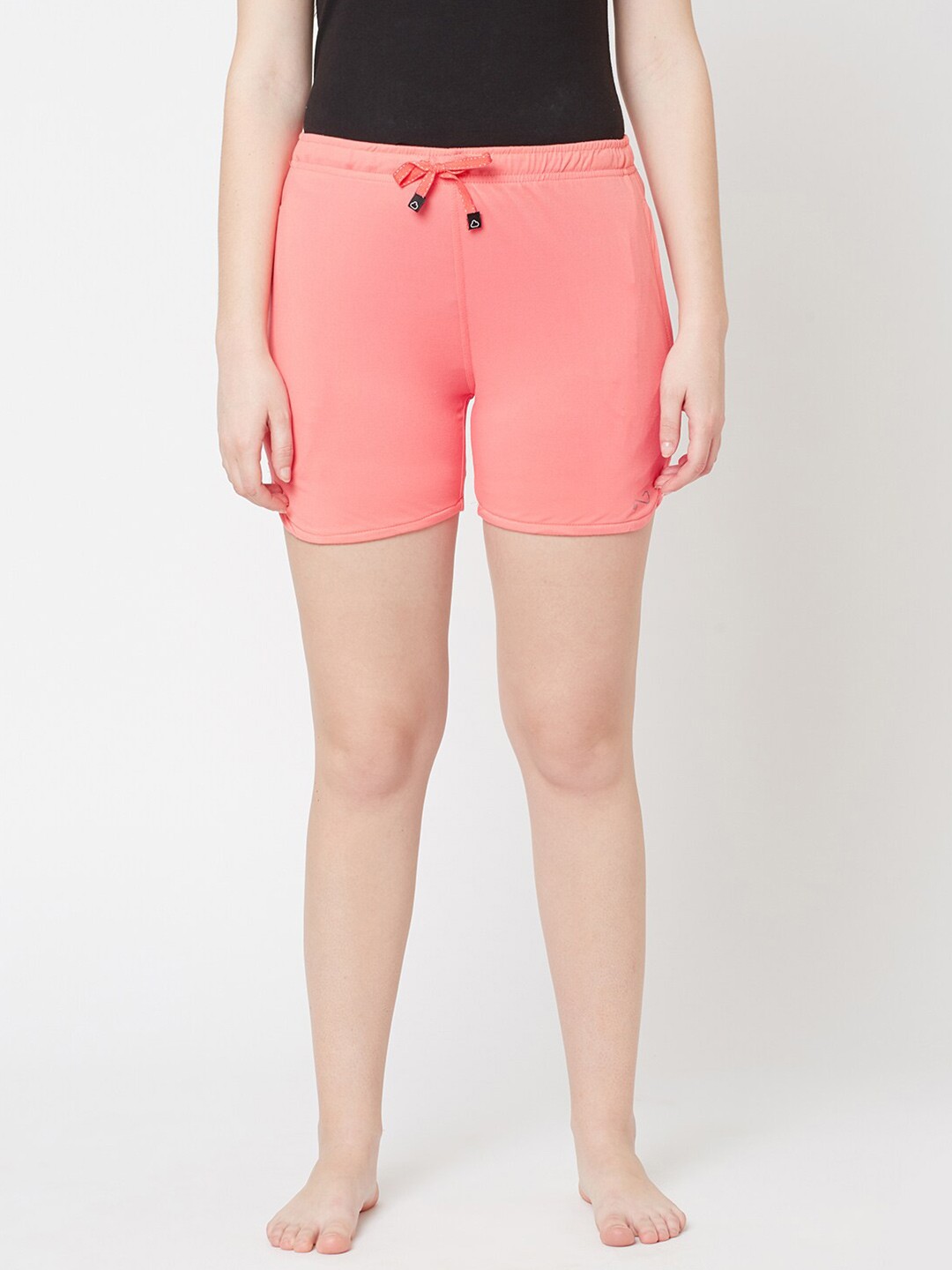 

Sweet Dreams Women Peach-Coloured Solid Lounge Shorts