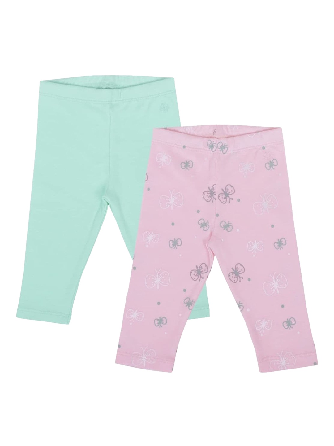 

My Milestones Girls Pack of 2 Ankle Length Cotton Leggings, Pink