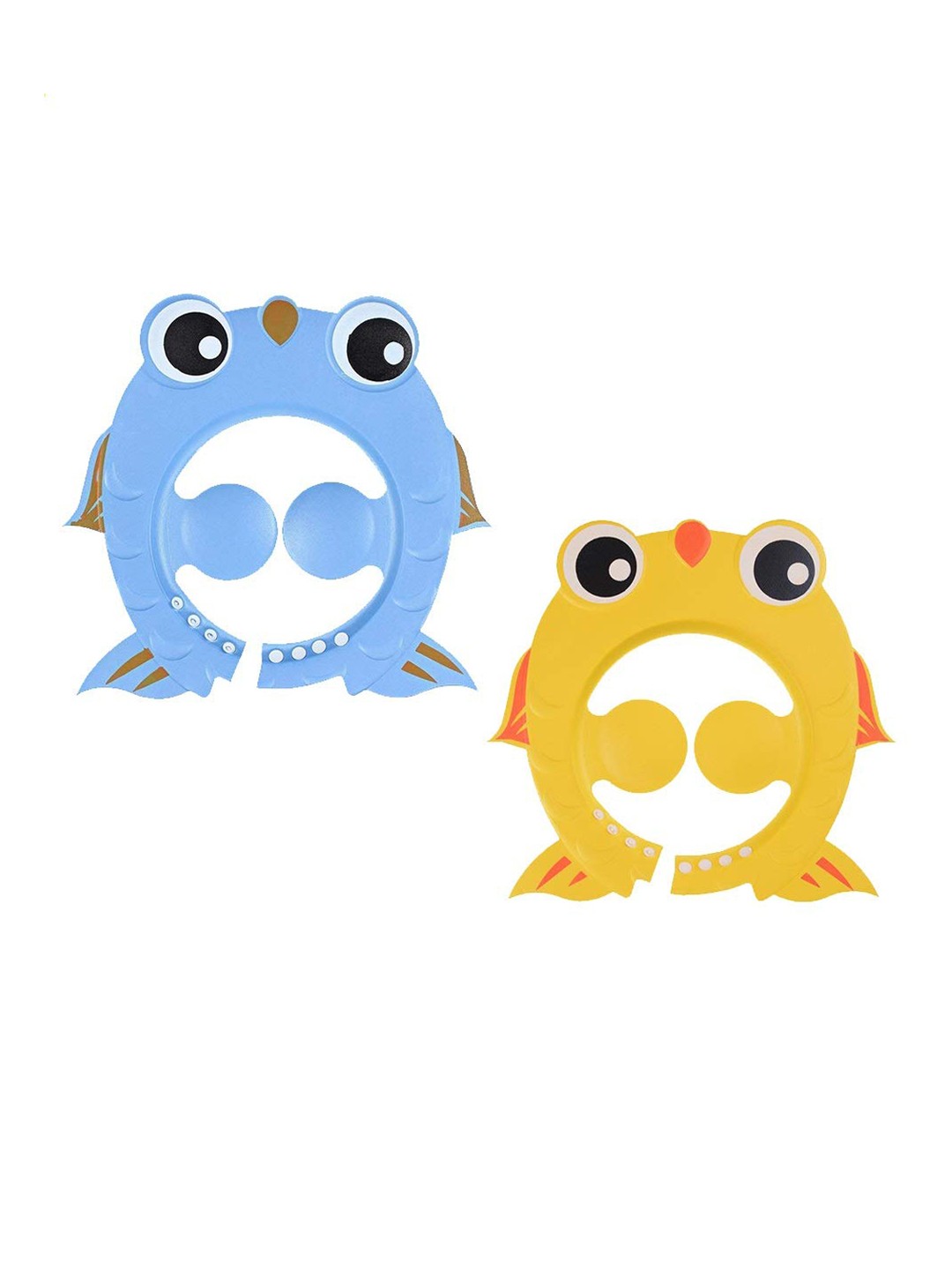 

SYGA Kids Pack of 2 Fish Baby Shower Caps, Yellow