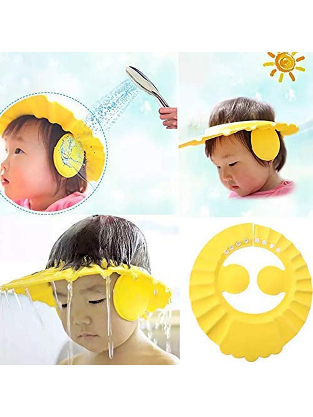 

SYGA Kids Blue Fish Style Baby Shower Bath Cap