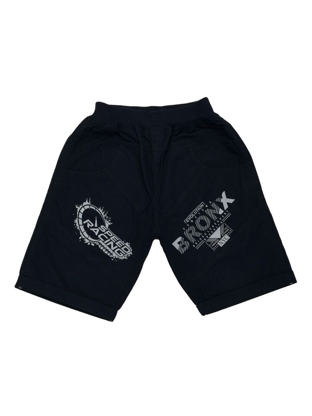 

VEDANA Boys Navy Blue Printed Shorts