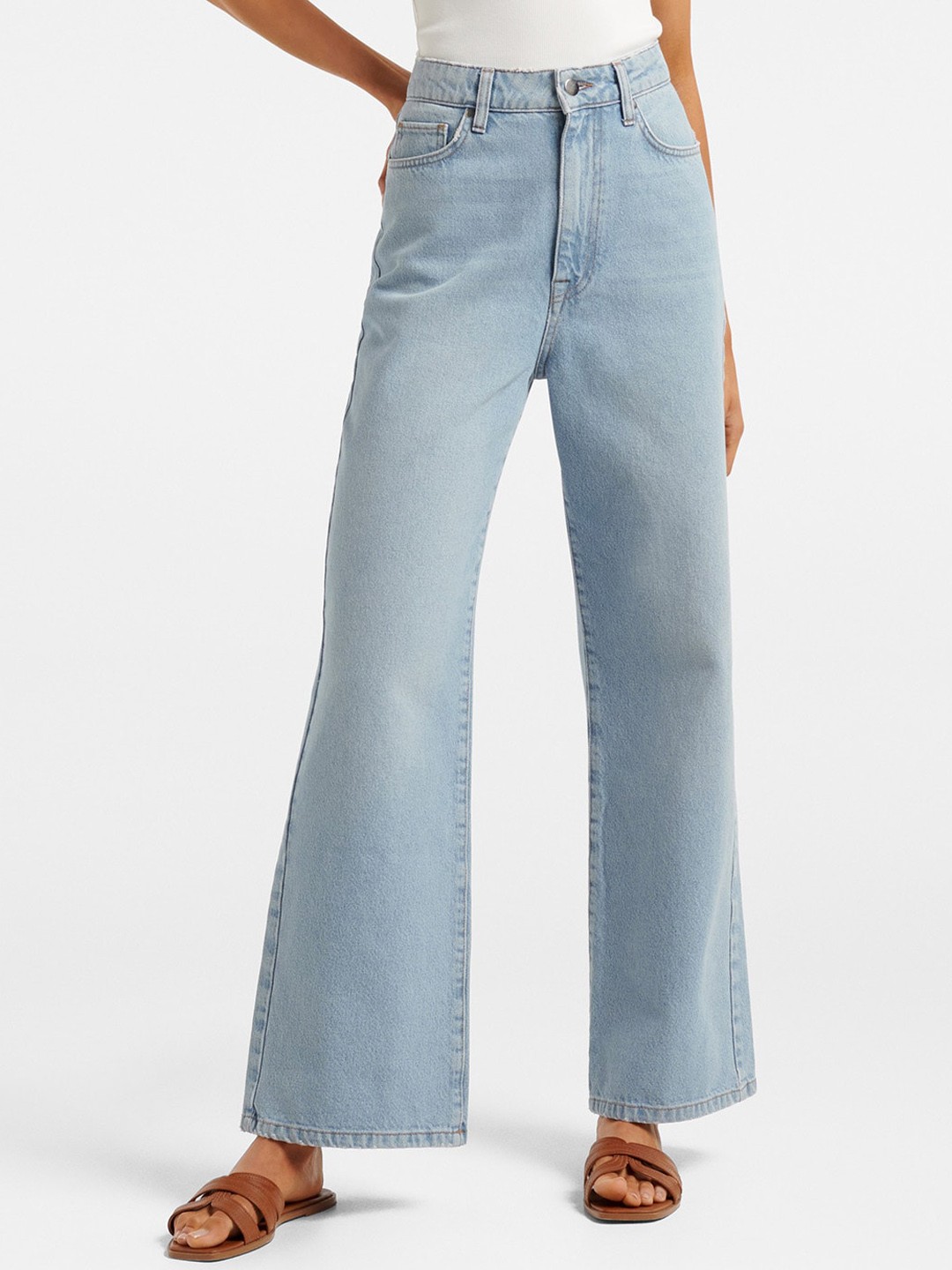 

Forever New Women Blue High-Rise Heavy Fade Jeans
