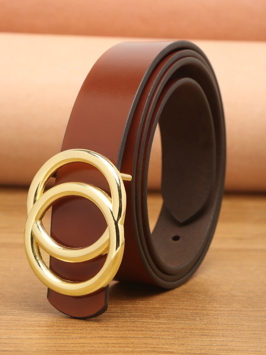 

Teakwood Leathers Women Tan Leather Belt