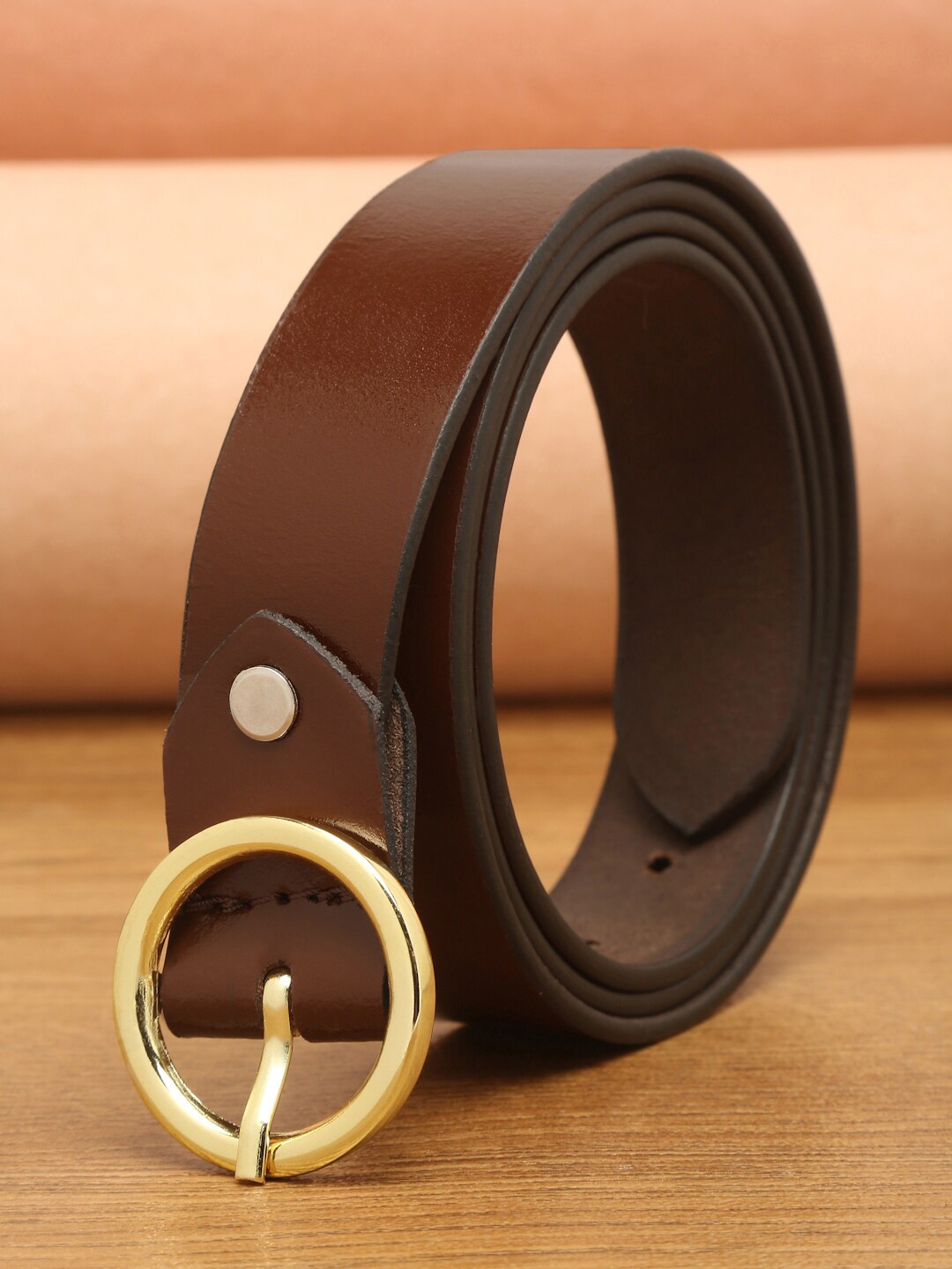 

Teakwood Leathers Women Brown Leather Belt