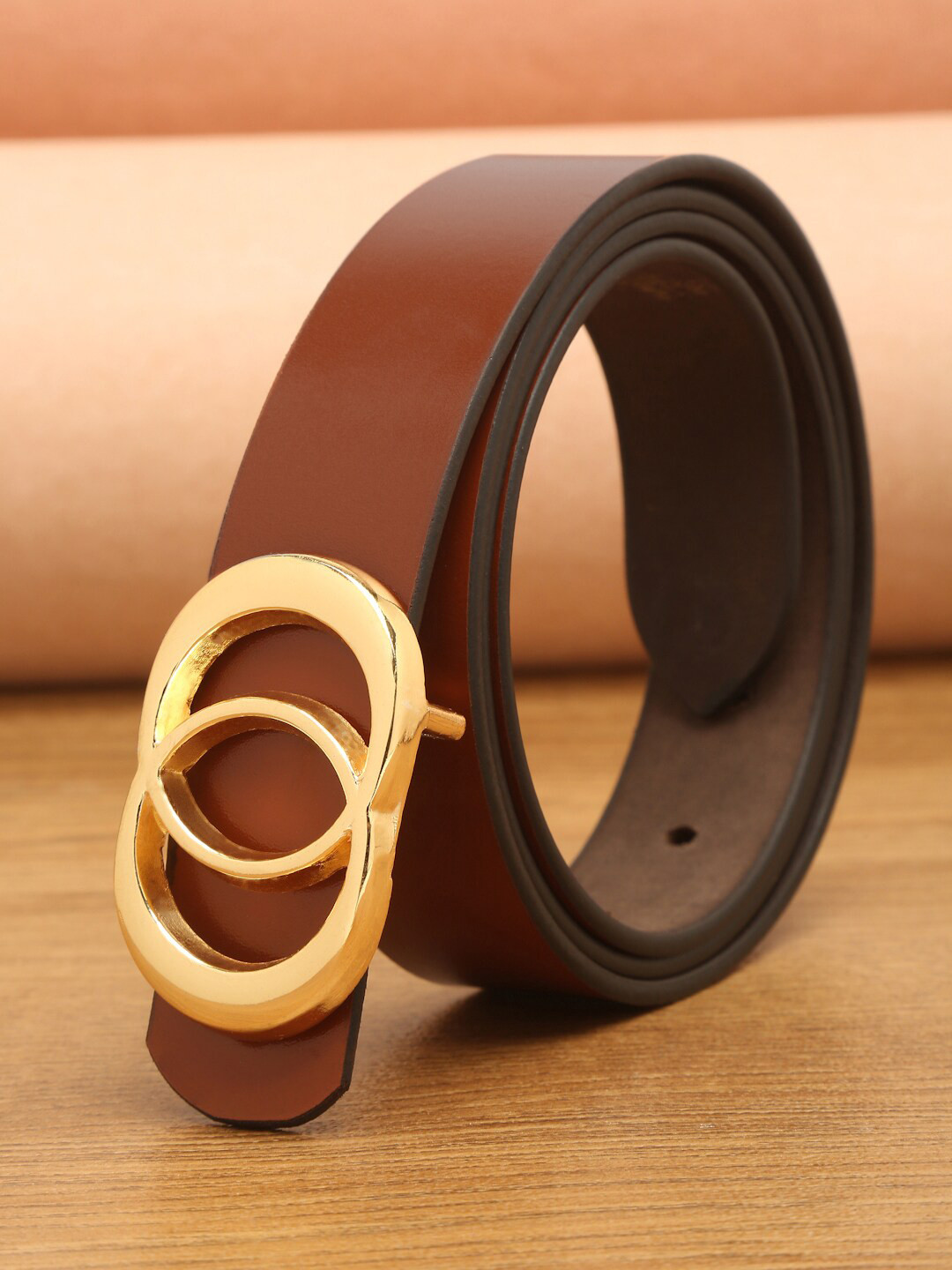 

Teakwood Leathers Women Tan Leather Belt
