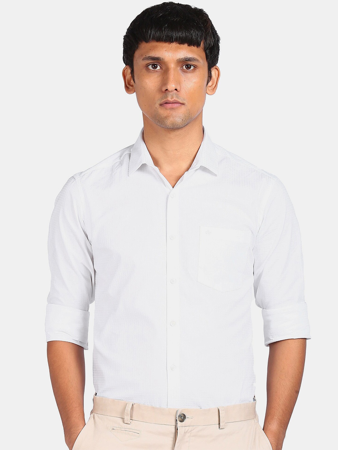 

Arrow Men White Slim Fit Cotton Formal Shirt