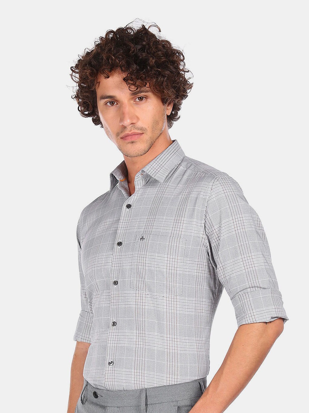 

Arrow Men Black Checked Cotton Casual Shirt