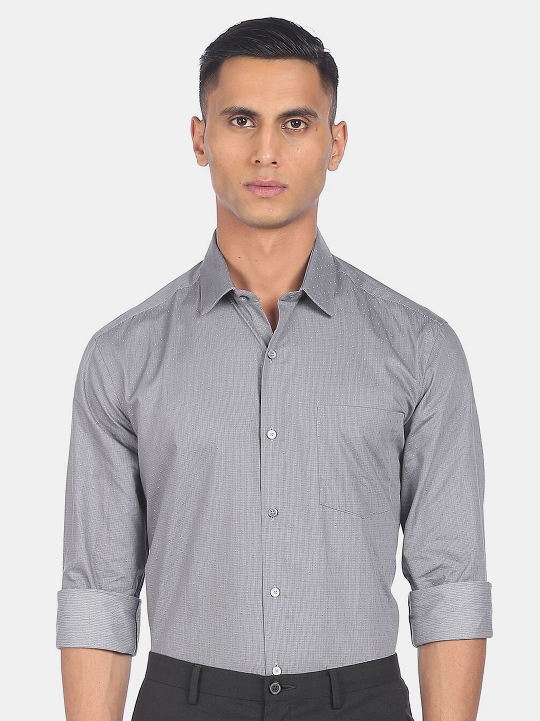 

Arrow Men Grey Slim Fit Formal Shirt