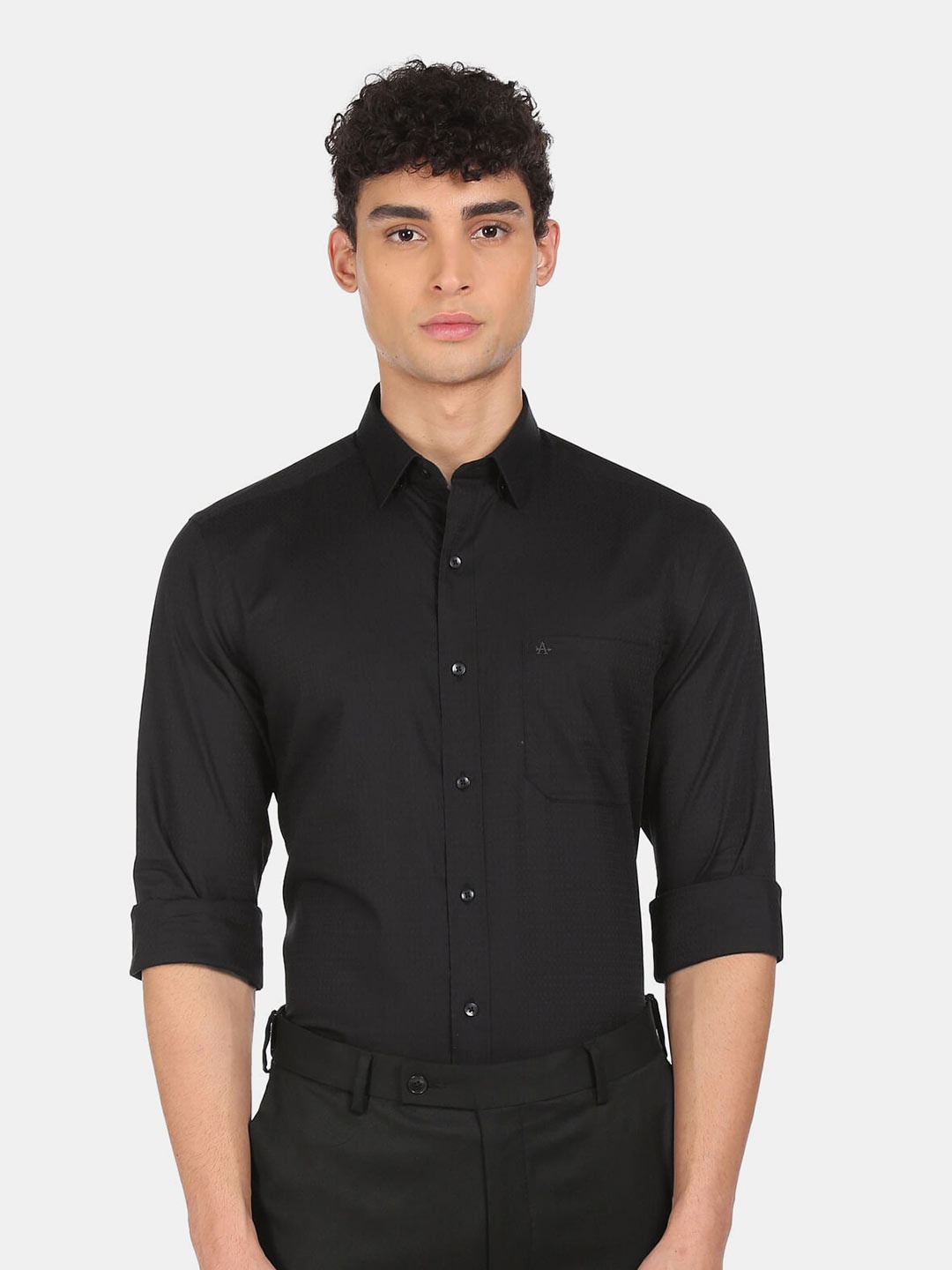 

Arrow Men Black Cotton Casual Shirt