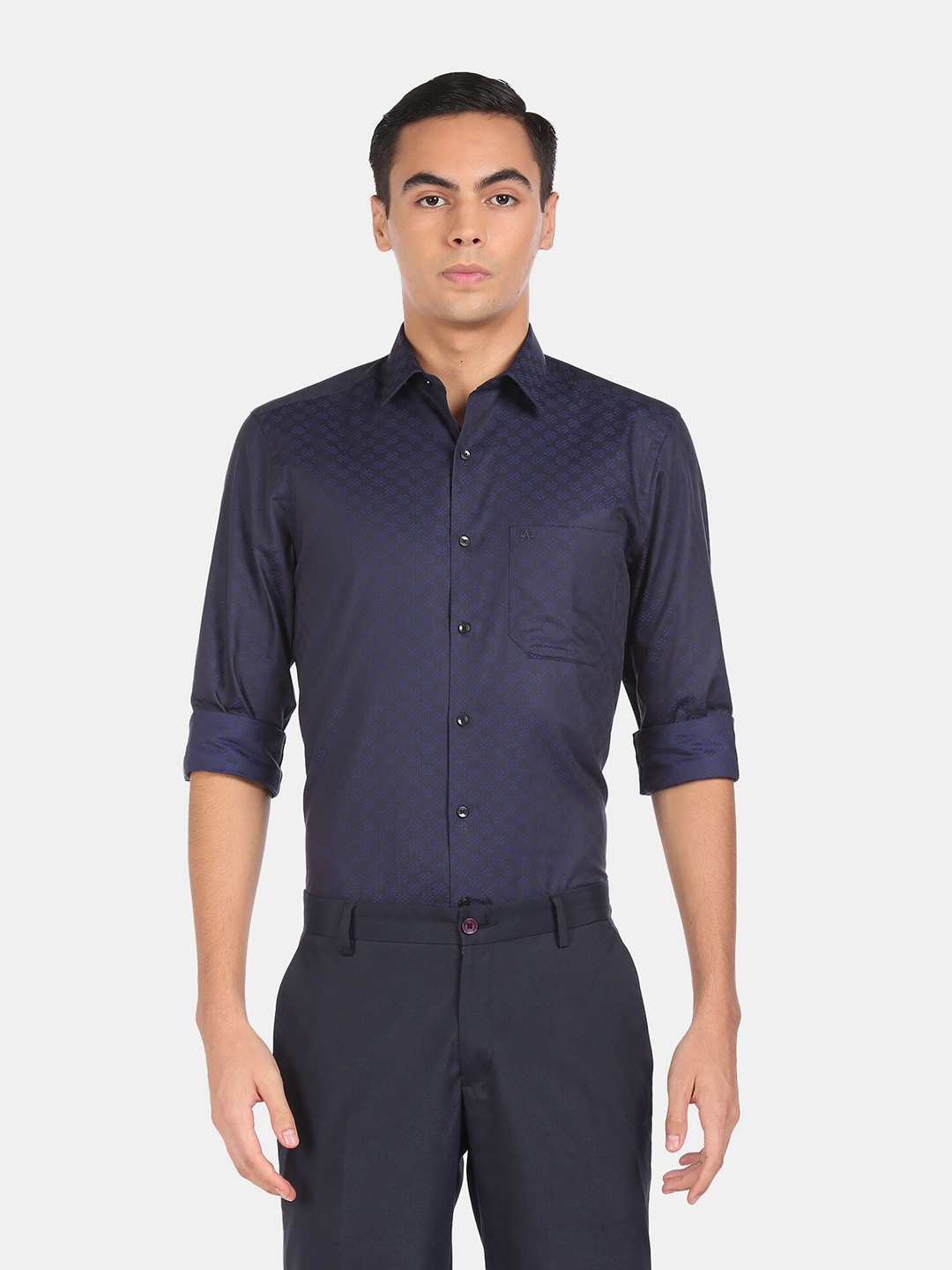 

Arrow Men Navy Blue Formal Shirt