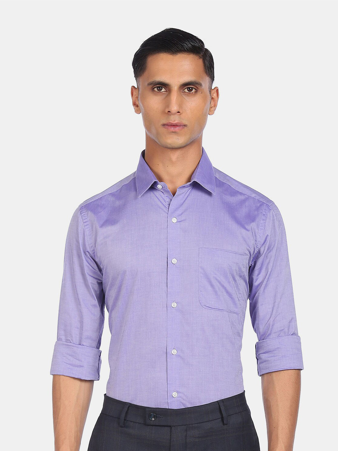 

Arrow Men Violet Slim Fit Formal Shirt
