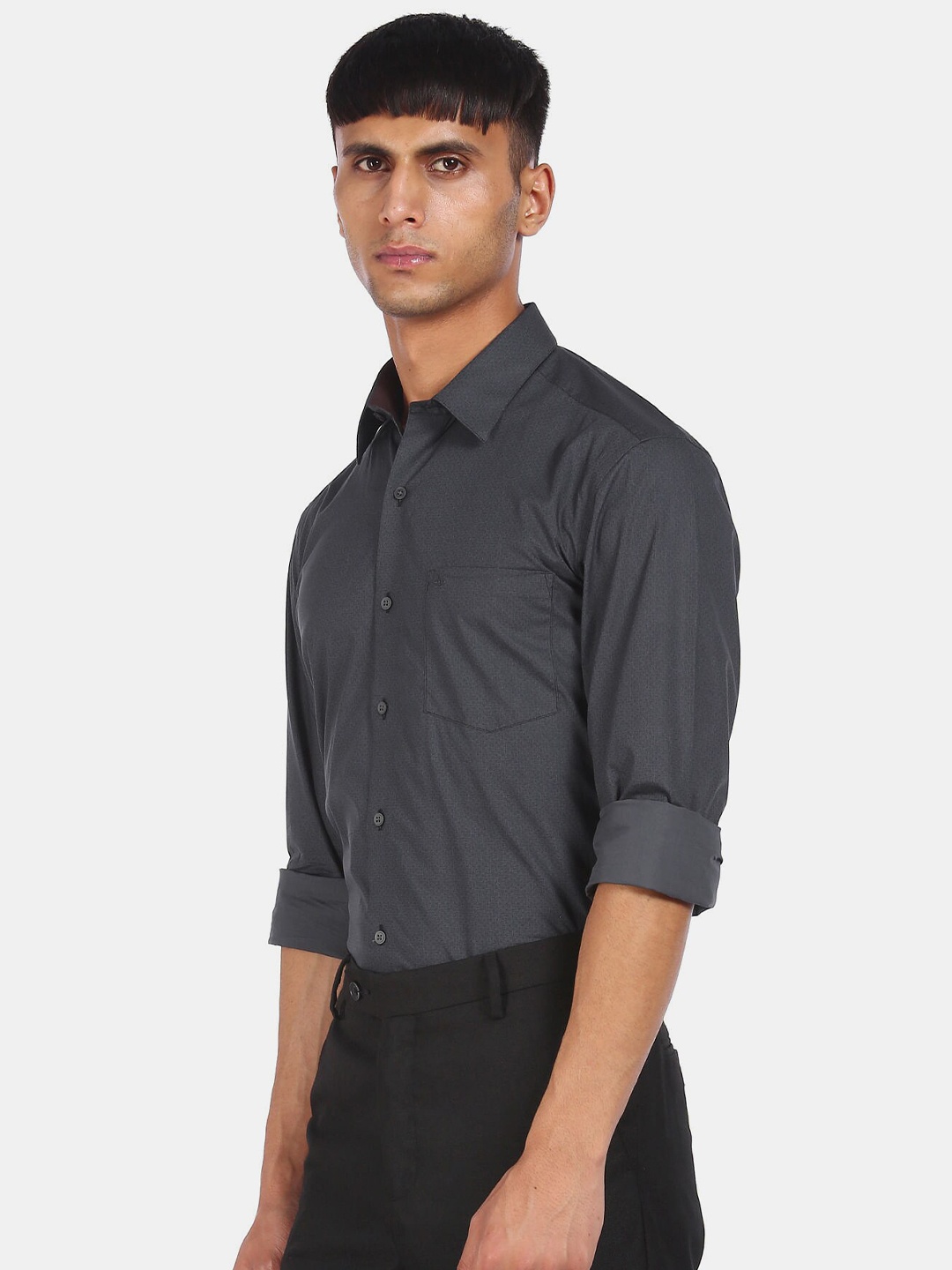 

Arrow New York Men Grey Slim Fit Casual Shirt