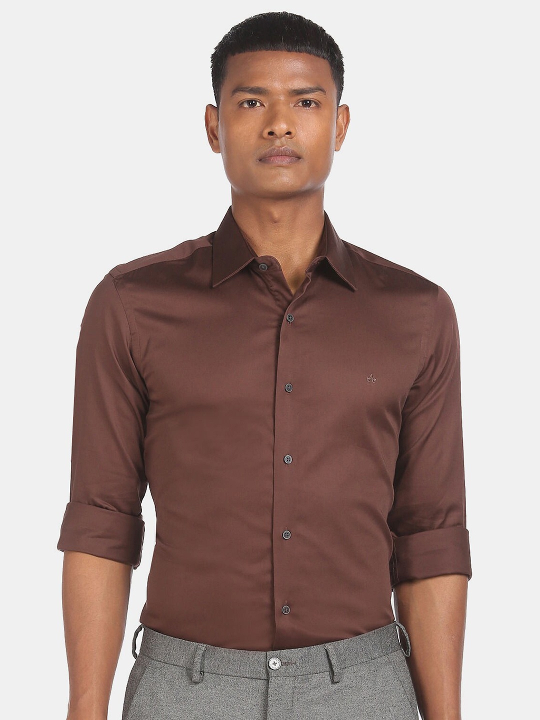 

Arrow New York Men Brown Slim Fit Formal Shirt