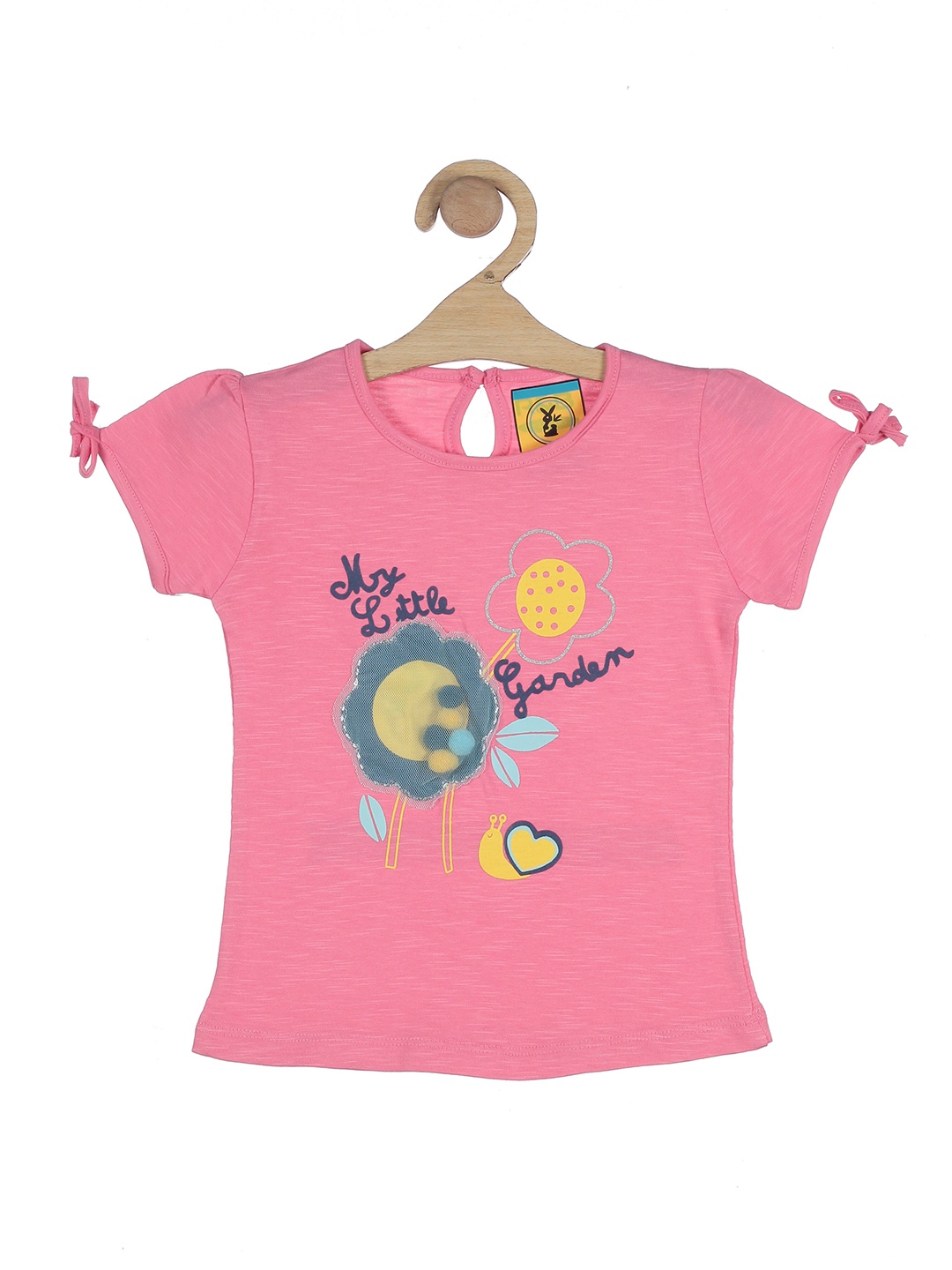 

Lil Lollipop Girls Pink Printed Cotton Top