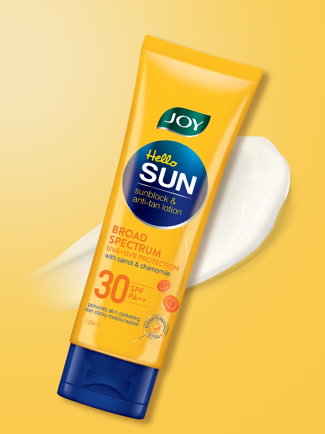 

JOY Sunblock & Anti Tan SPF 30 PA++ Broad Spectrum Sunscreen - 120ml, Yellow