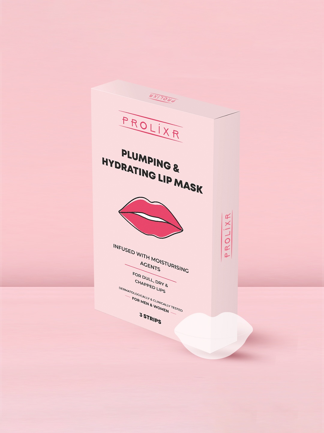 

PROLIXR Plumping & Hydrated Lip Mask - For Dry & Chapped Lips - 3 Strips, White