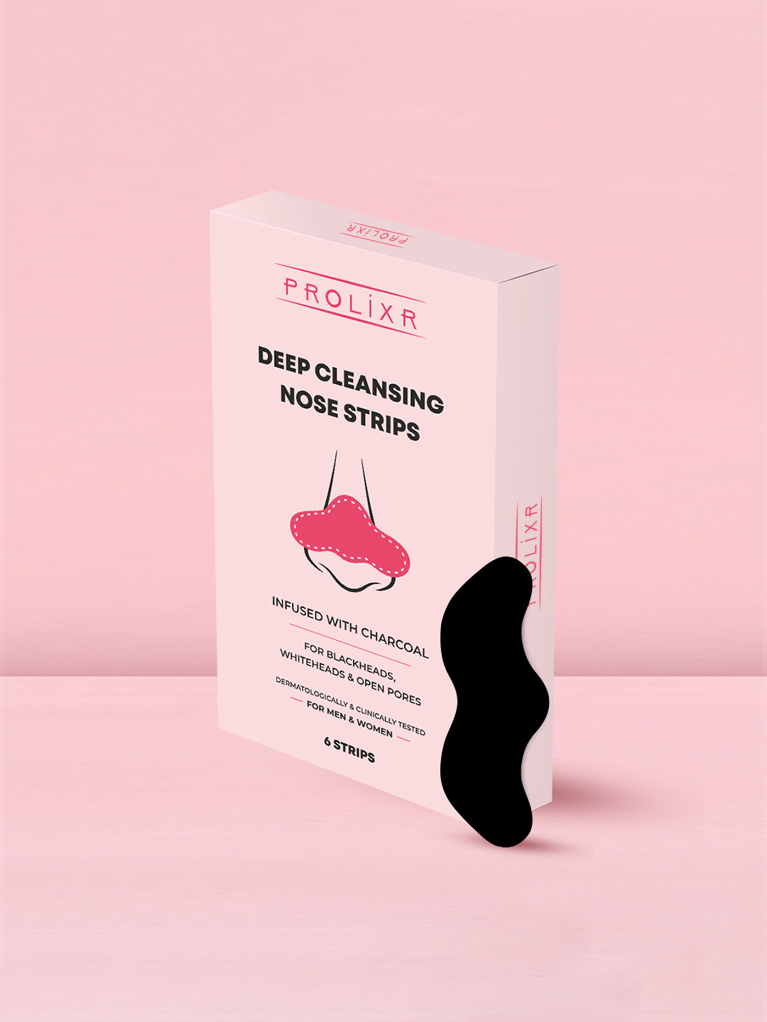 

PROLIXR Deep Cleansing Nose Strips - Removes blackheads & Purifies Skin - 6 strips, White