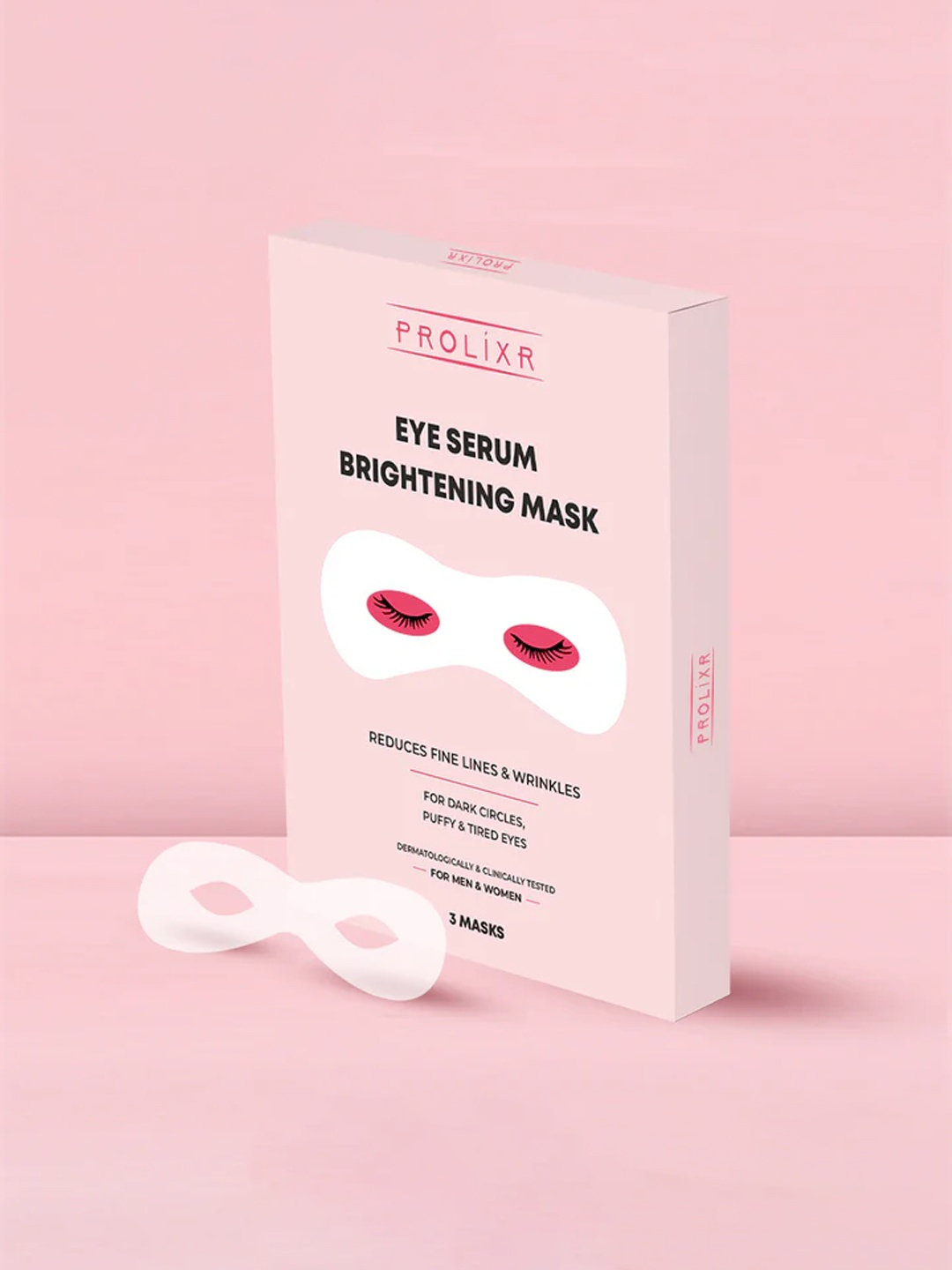 

PROLIXR Eye Serum Brightening Mask - Reduces Puffiness & Fine lines - 3 masks, White