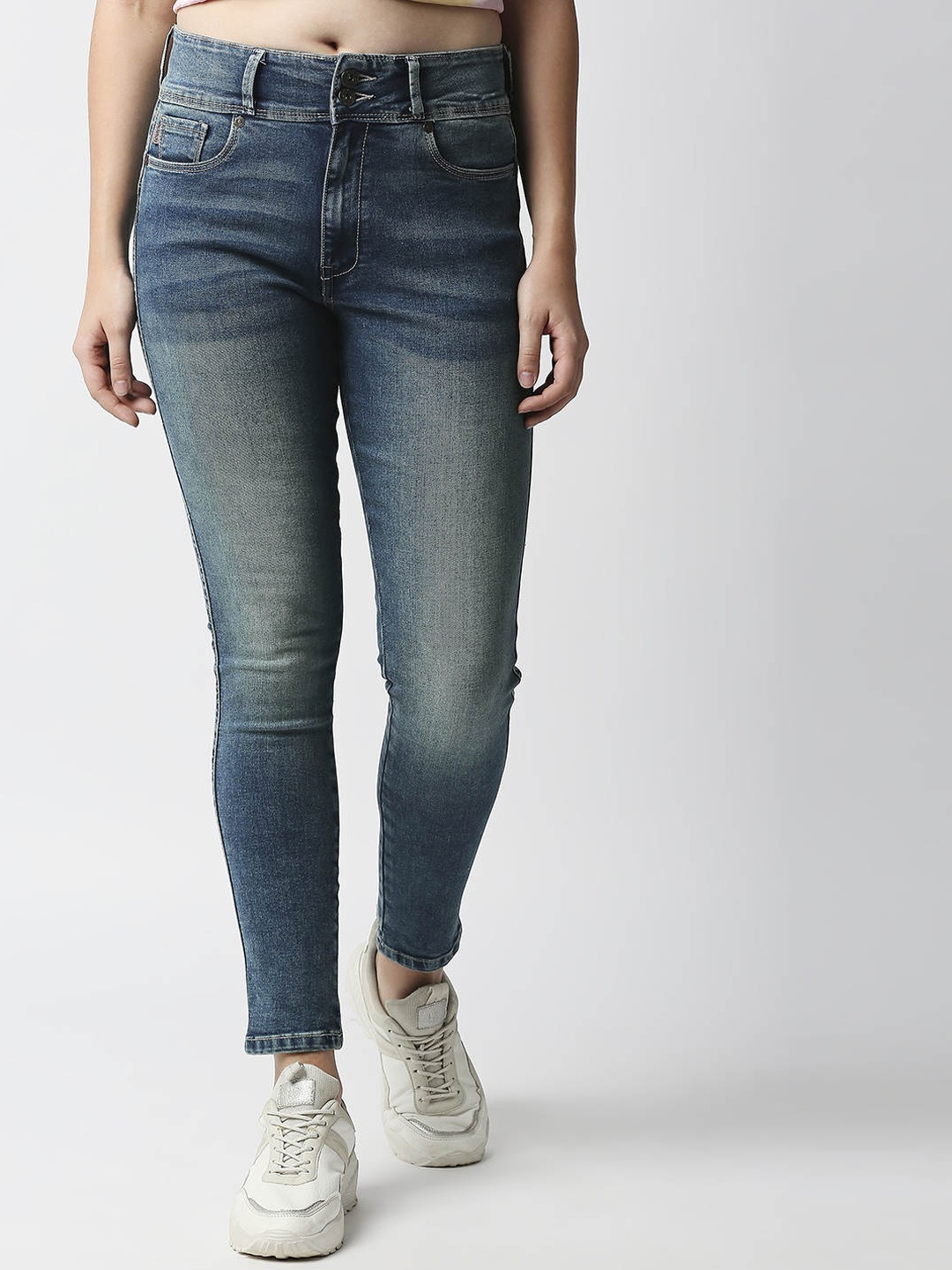 

Pepe Jeans Women Blue Skinny Fit High-Rise Light Fade Cotton Jeans