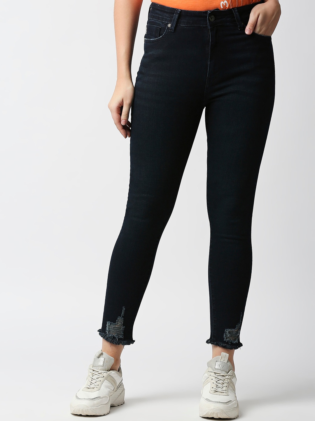 

Pepe Jeans Women Blue Skinny Fit High-Rise Jeans
