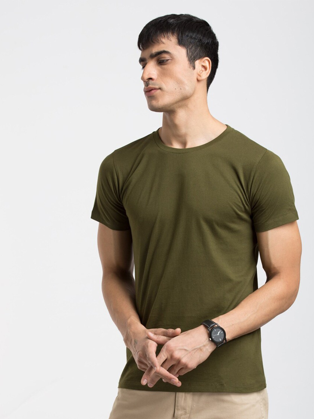 

Tinted Men Olive Green T-shirt