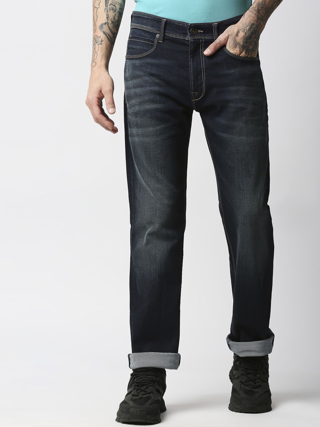 

Pepe Jeans Men Holborne Heavy Fade Cotton Jeans, Blue