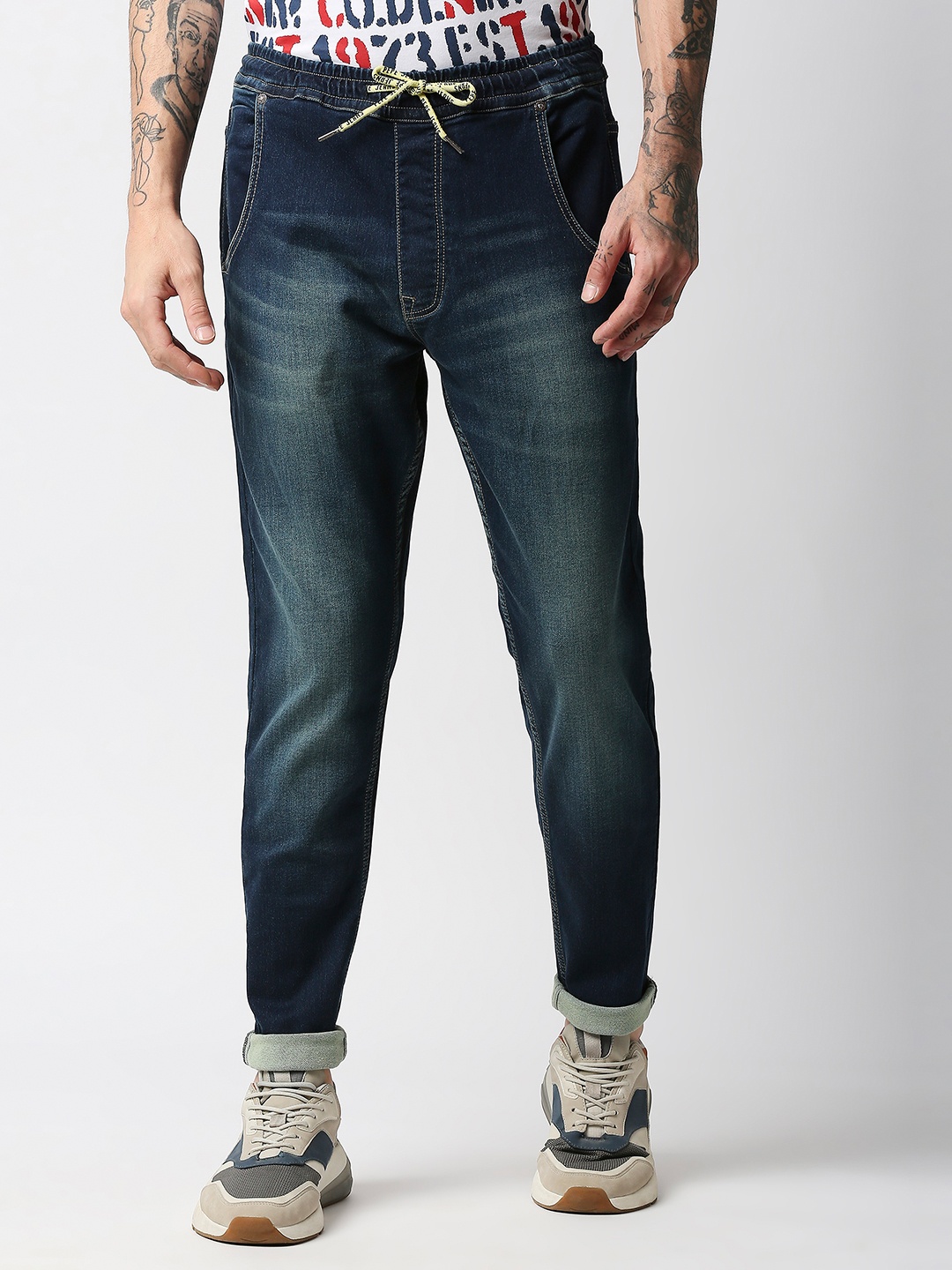 

Pepe Jeans Men Tapered Fit Heavy Fade Cotton Jeans, Blue