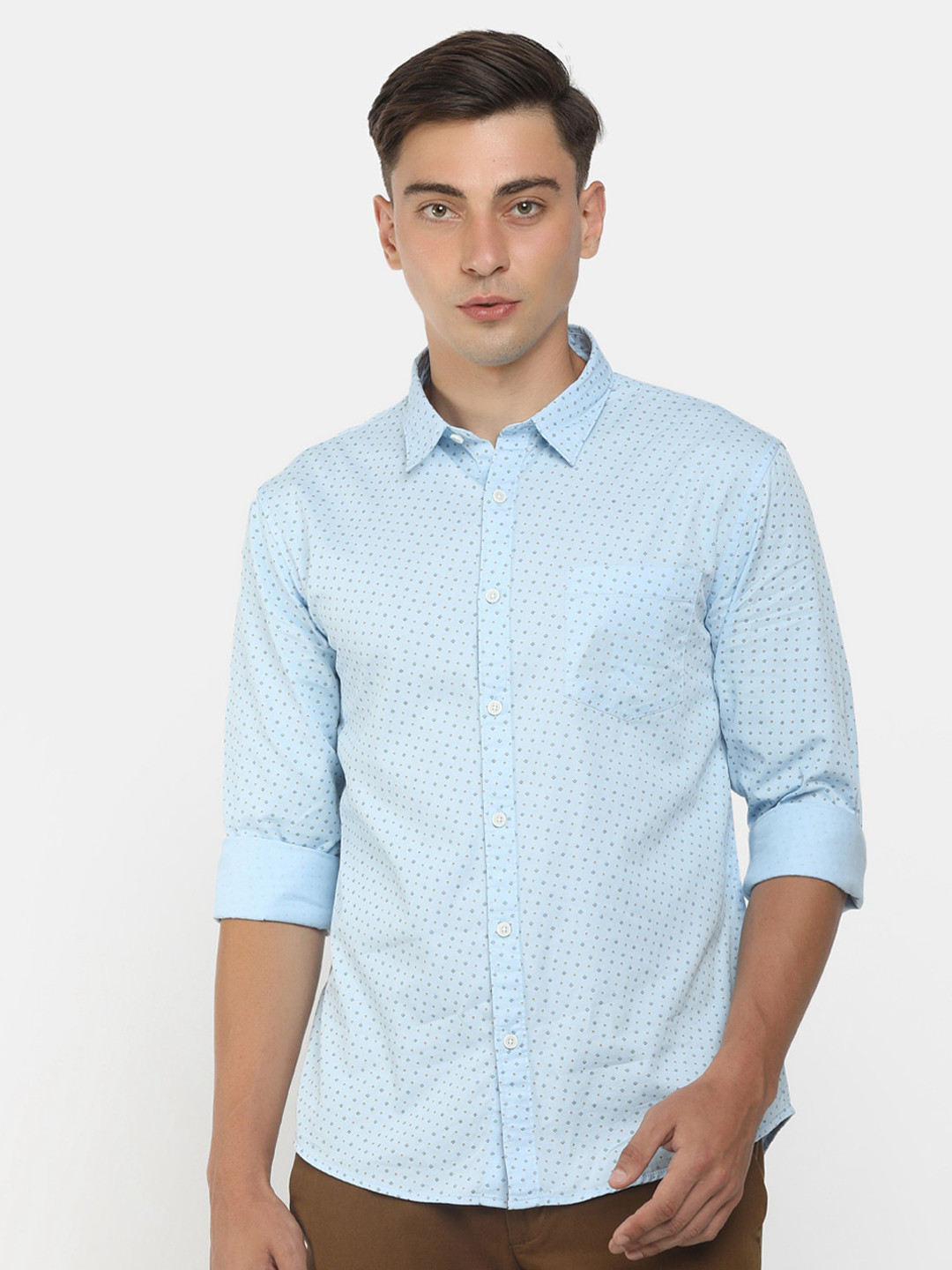 

Cherokee Men Blue Standard Printed Casual Shirt