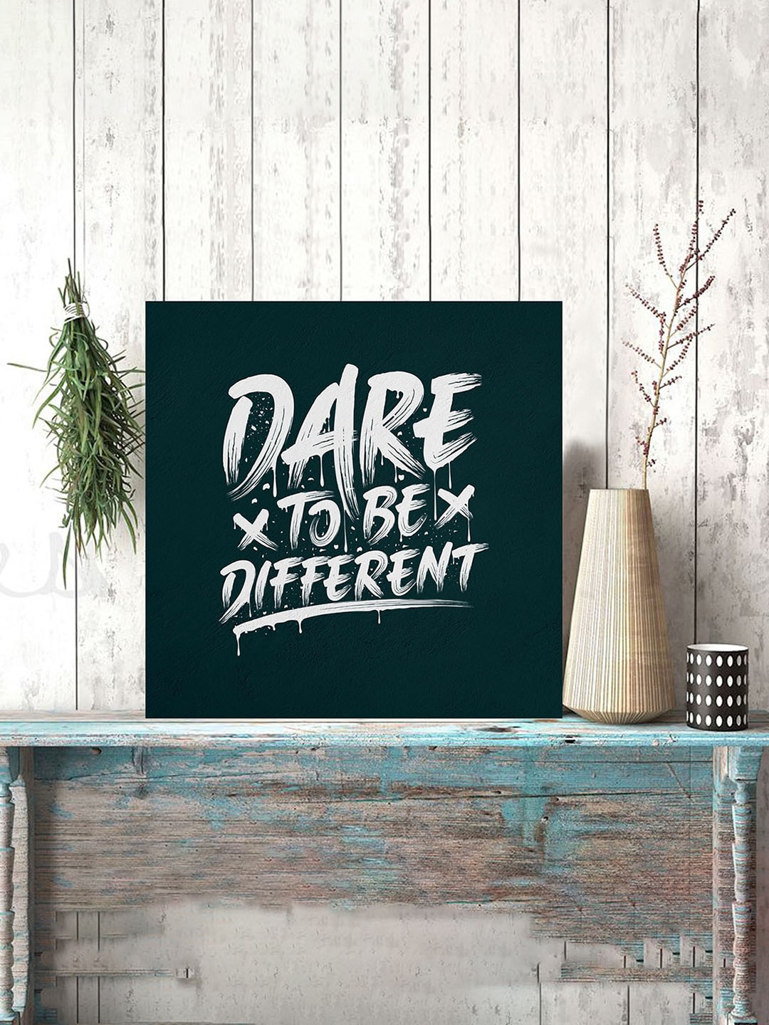 

Gallery99 Black & White Dare X To Be X Different Printed Wooden Wall Art