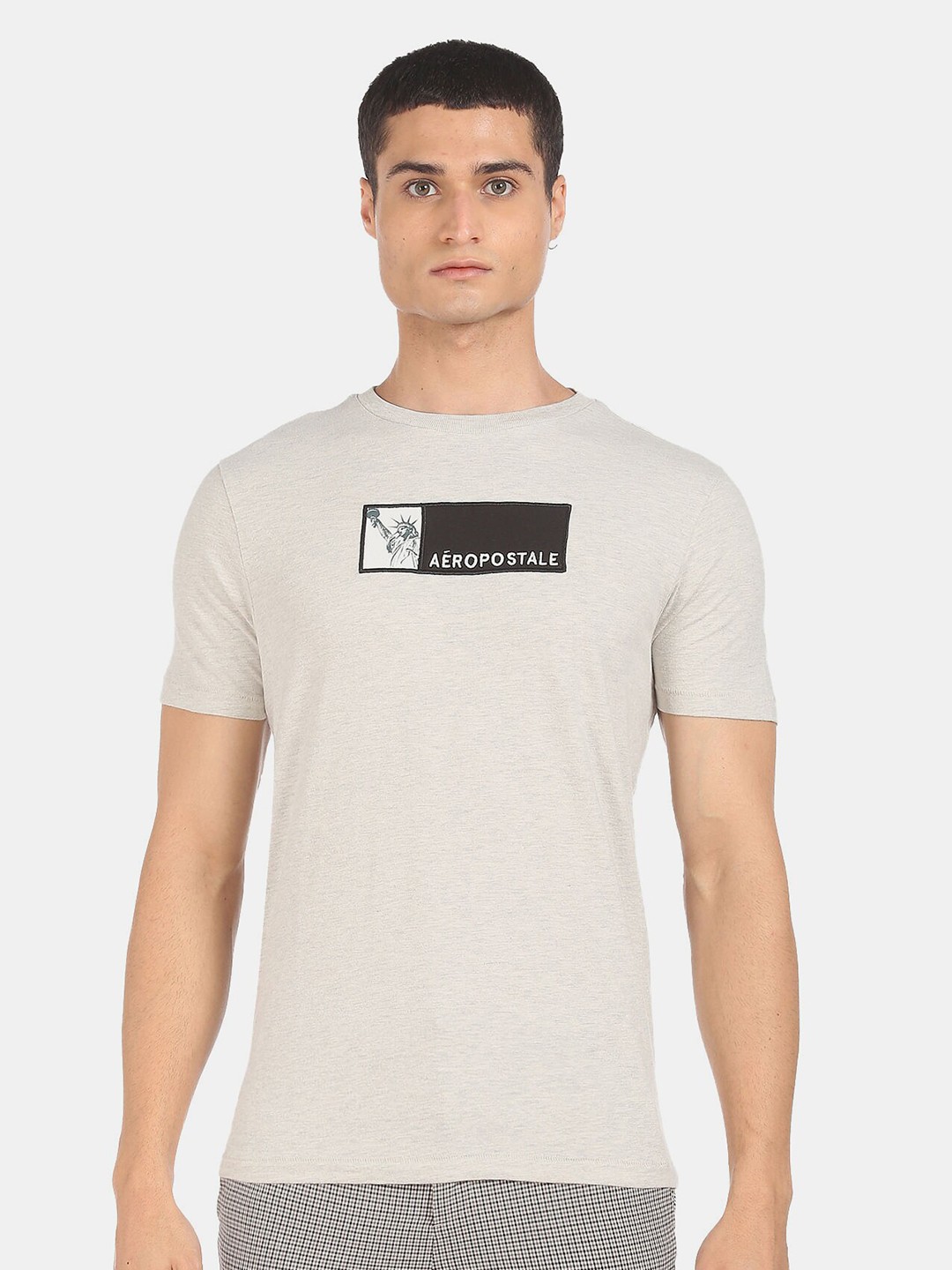 

Aeropostale Men Beige Typography T-shirt