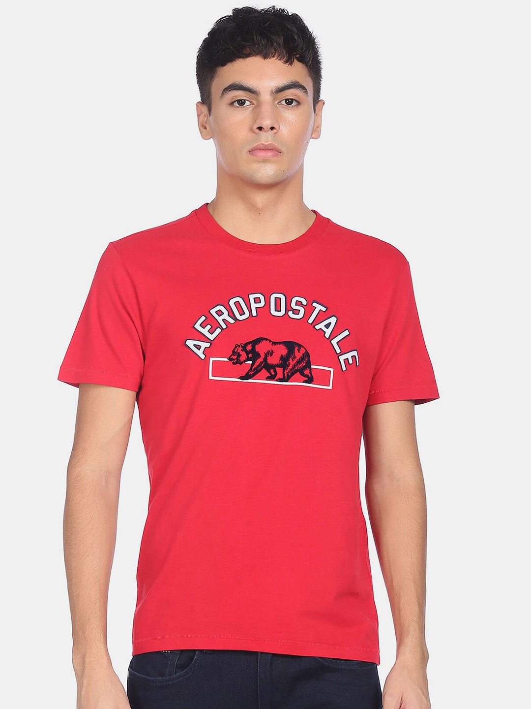 

Aeropostale Men Red Typography Printed T-shirt