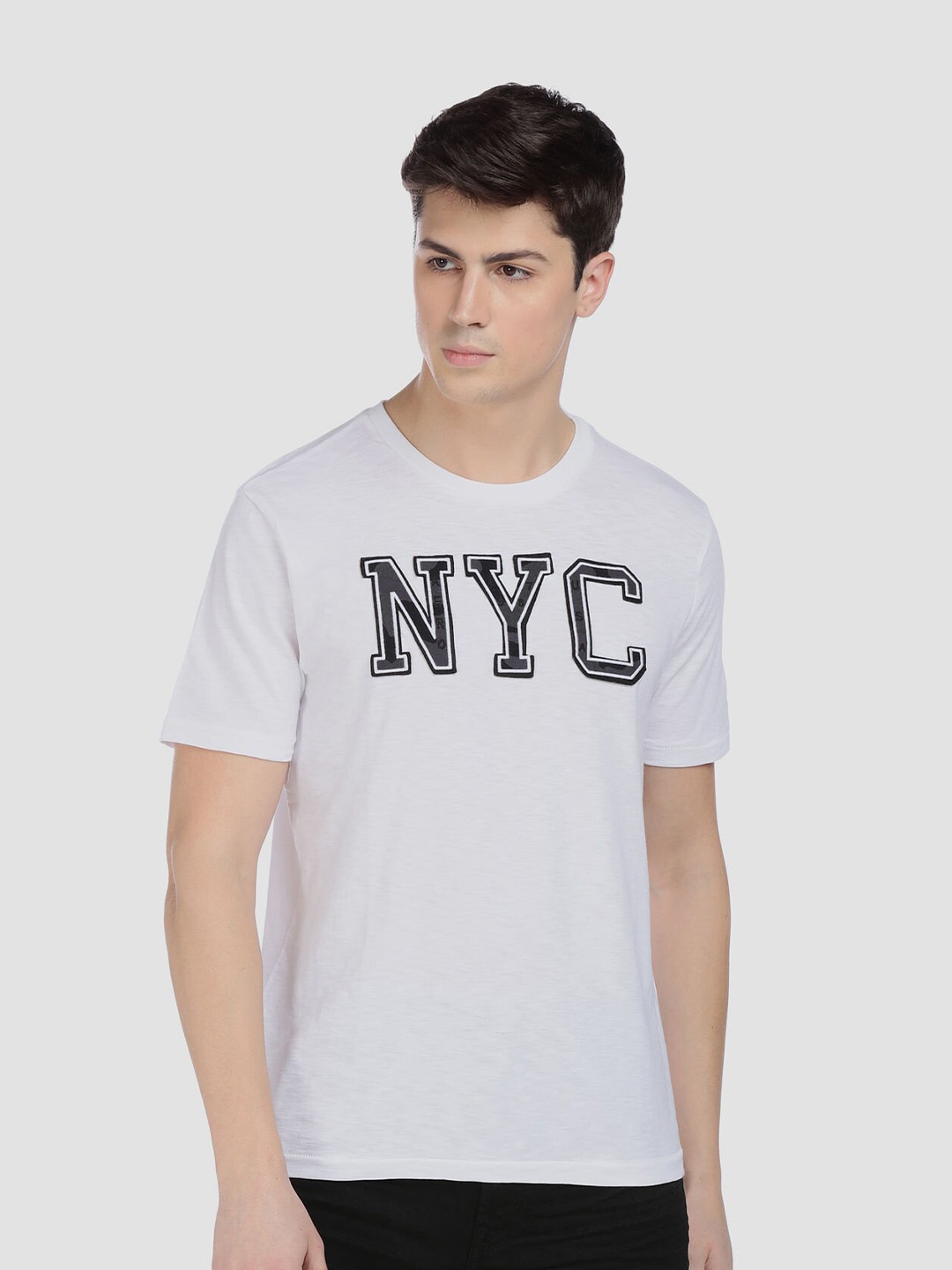 

Aeropostale Men White Typography Printed Cotton T-shirt