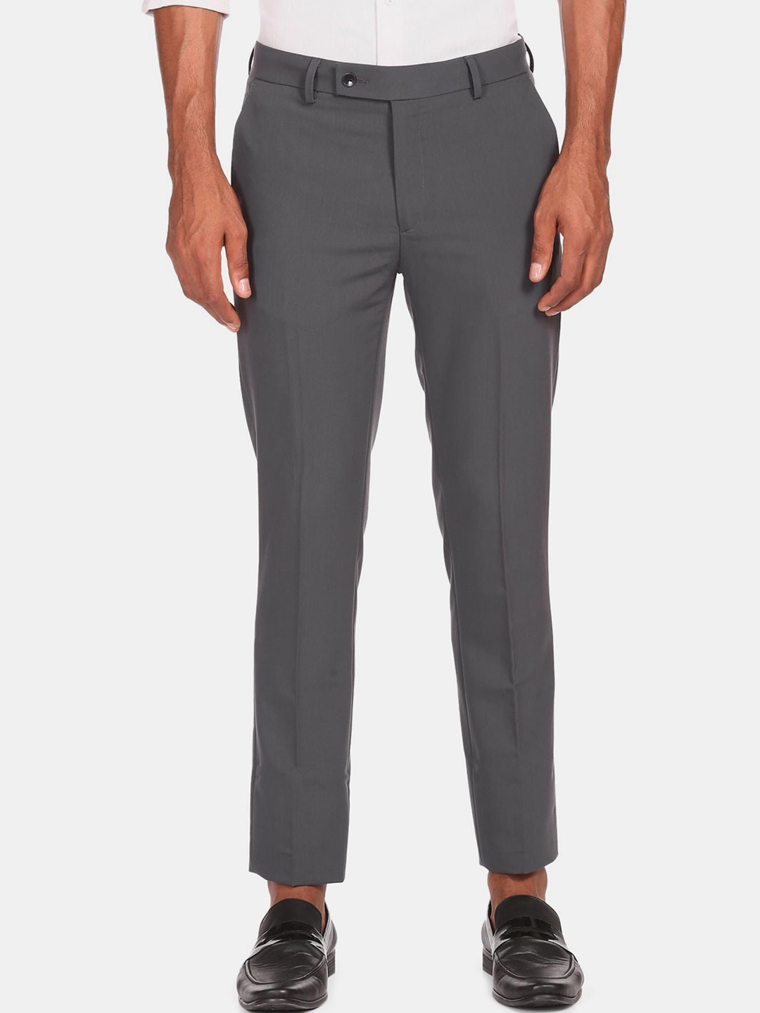

Arrow Men Grey Mid Rise Regular Fit Formal Trousers
