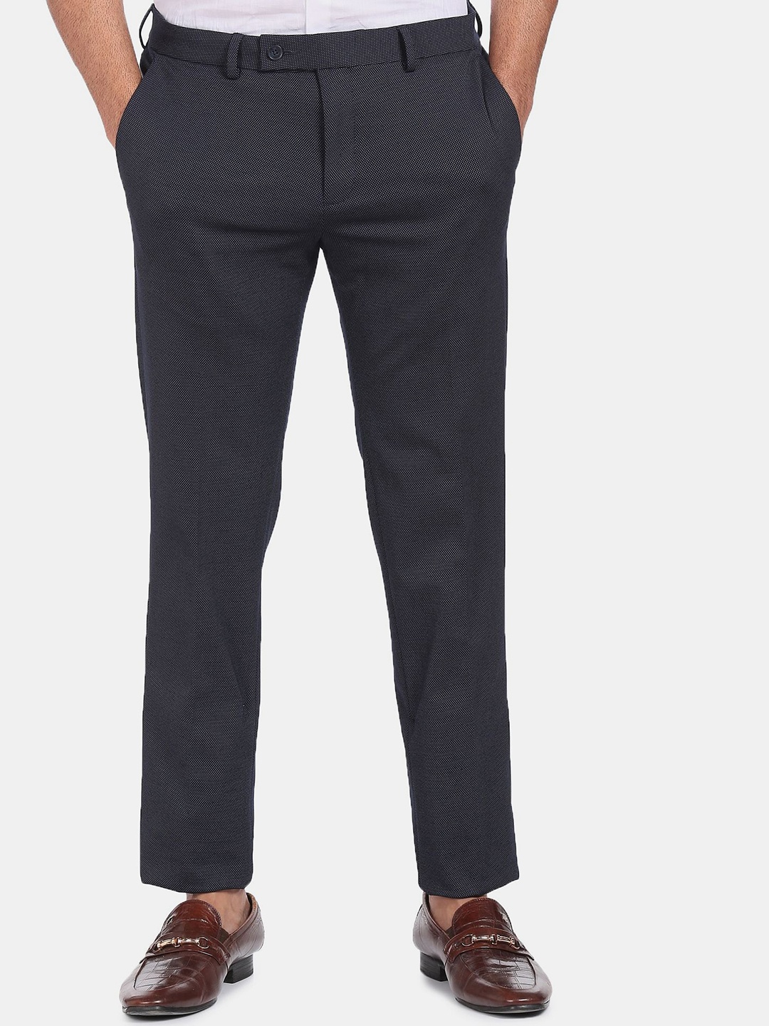 

Arrow Men Blue Solid Trousers