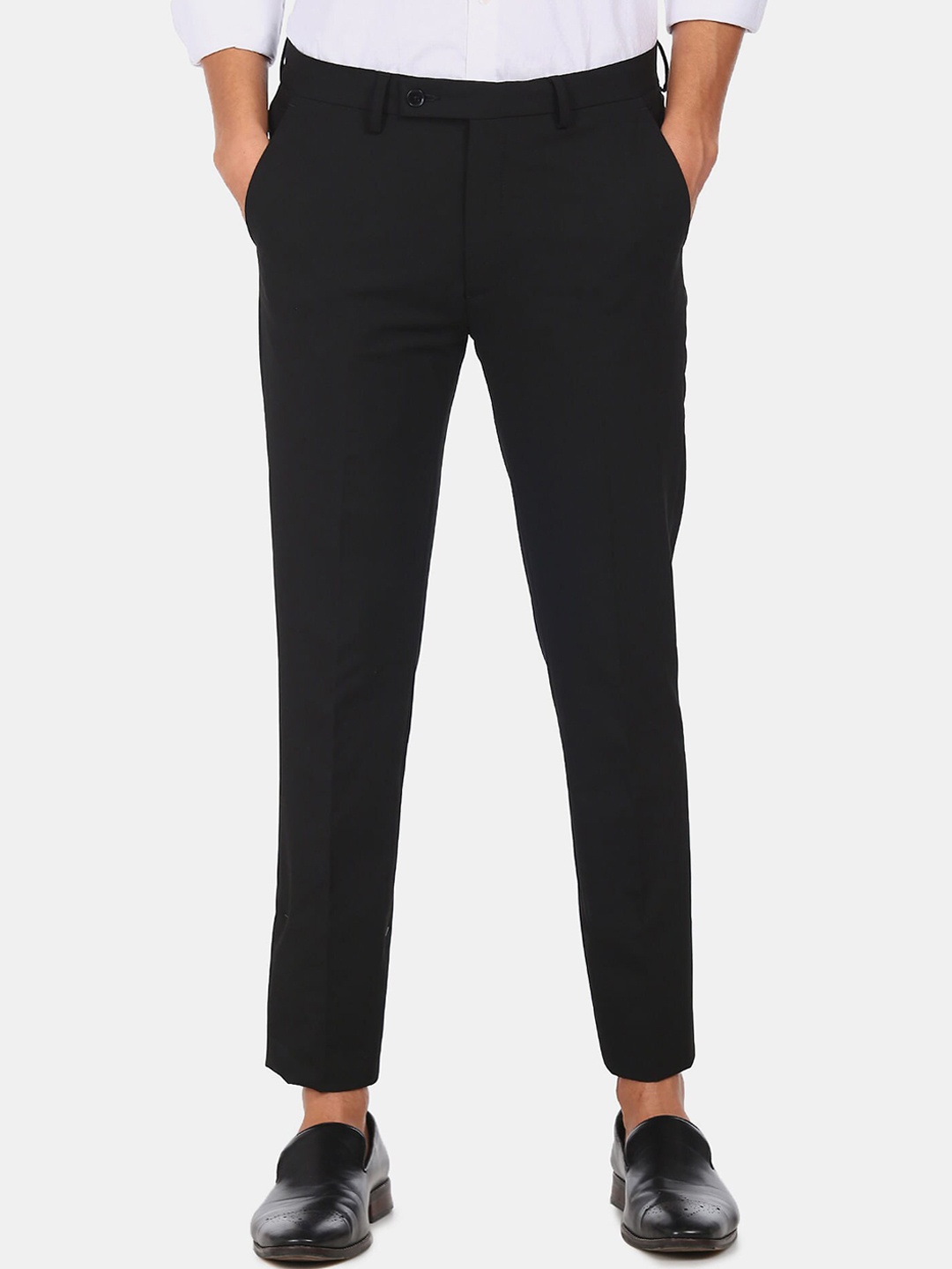 

Arrow Men Solid Trousers, Black