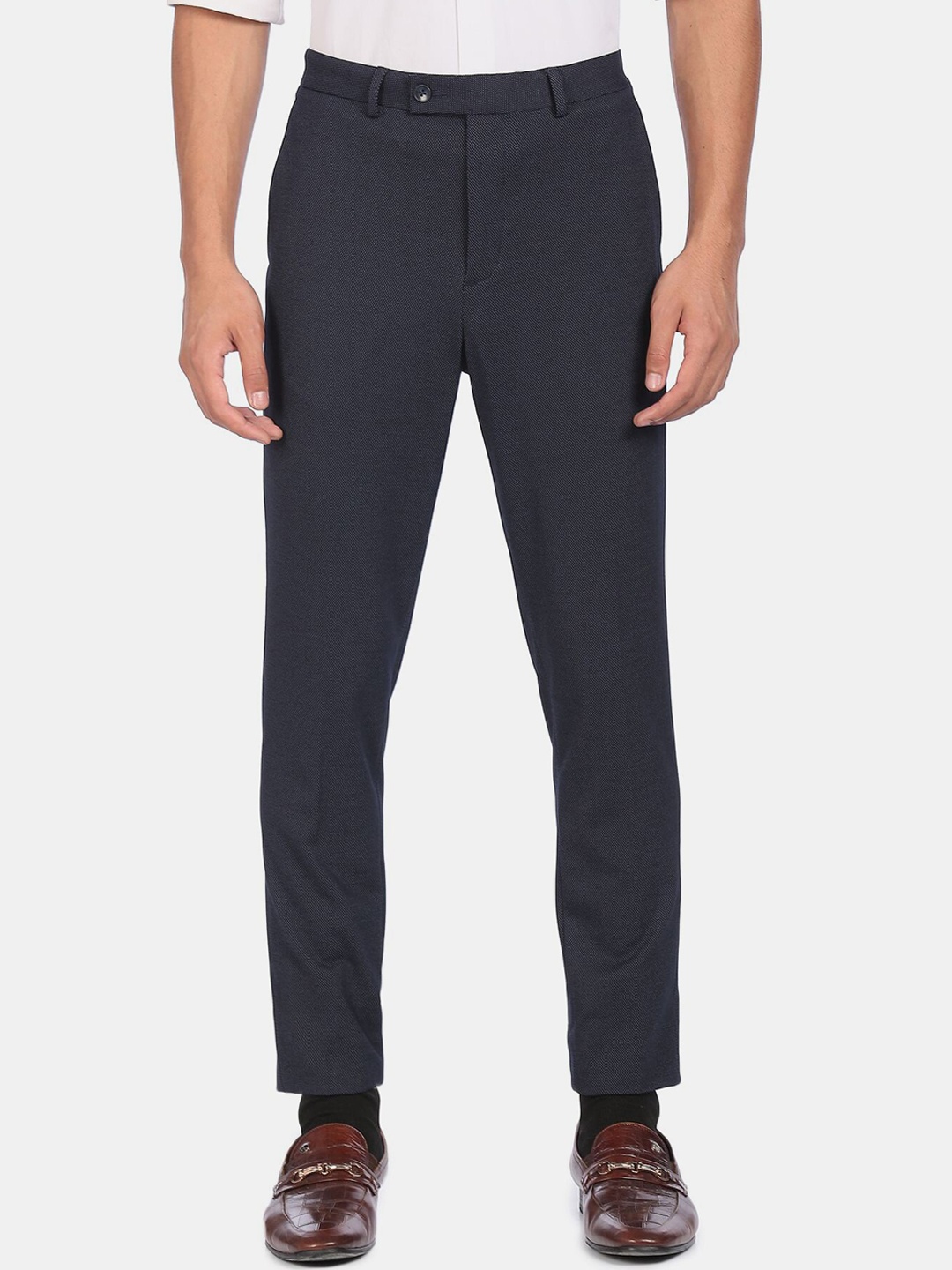 

Arrow Men Blue Solid Trousers