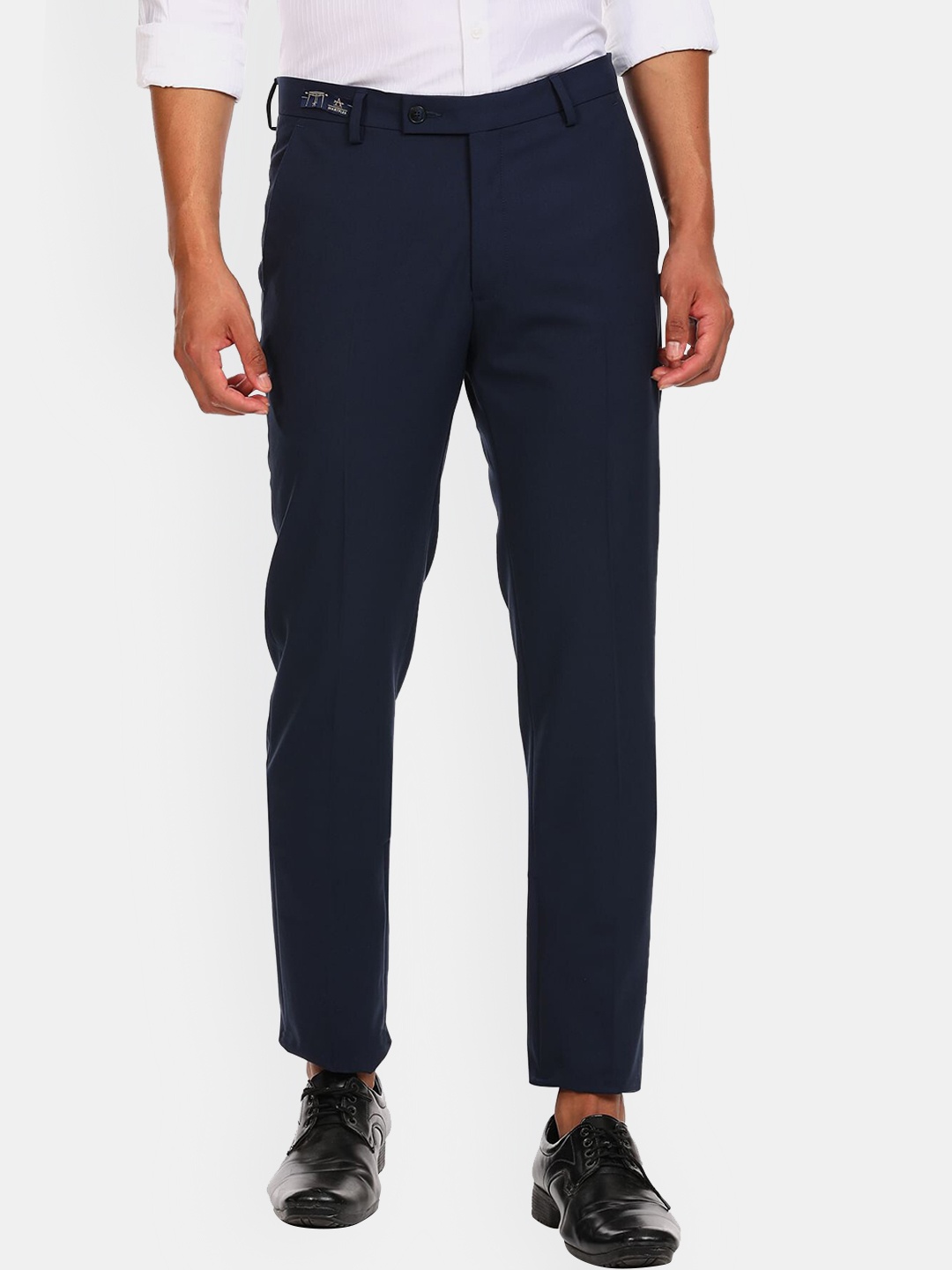 

Arrow Men Solid Regular Fit Formal Trousers, Blue
