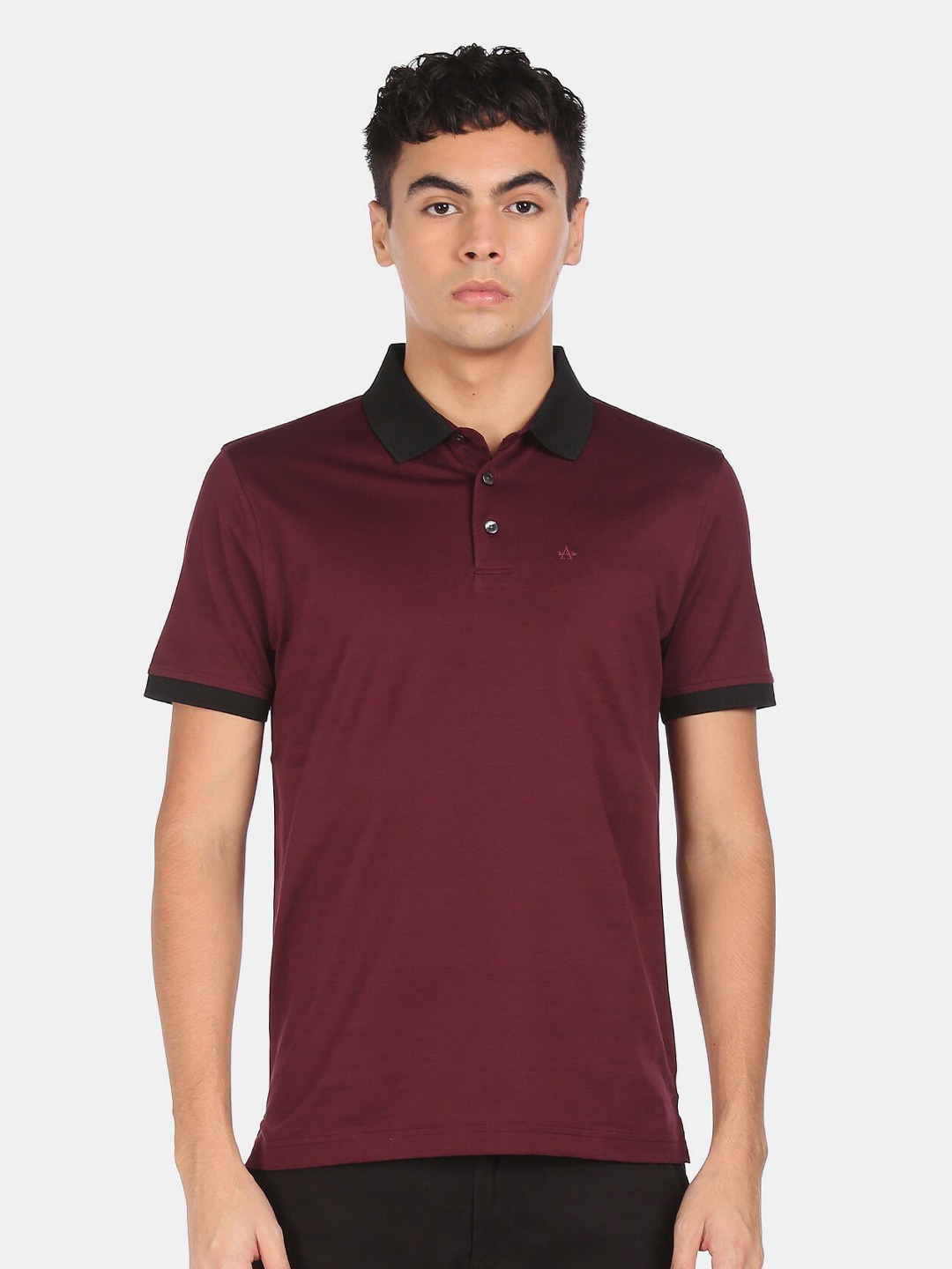 

Arrow Men Red Polo Collar T-shirt