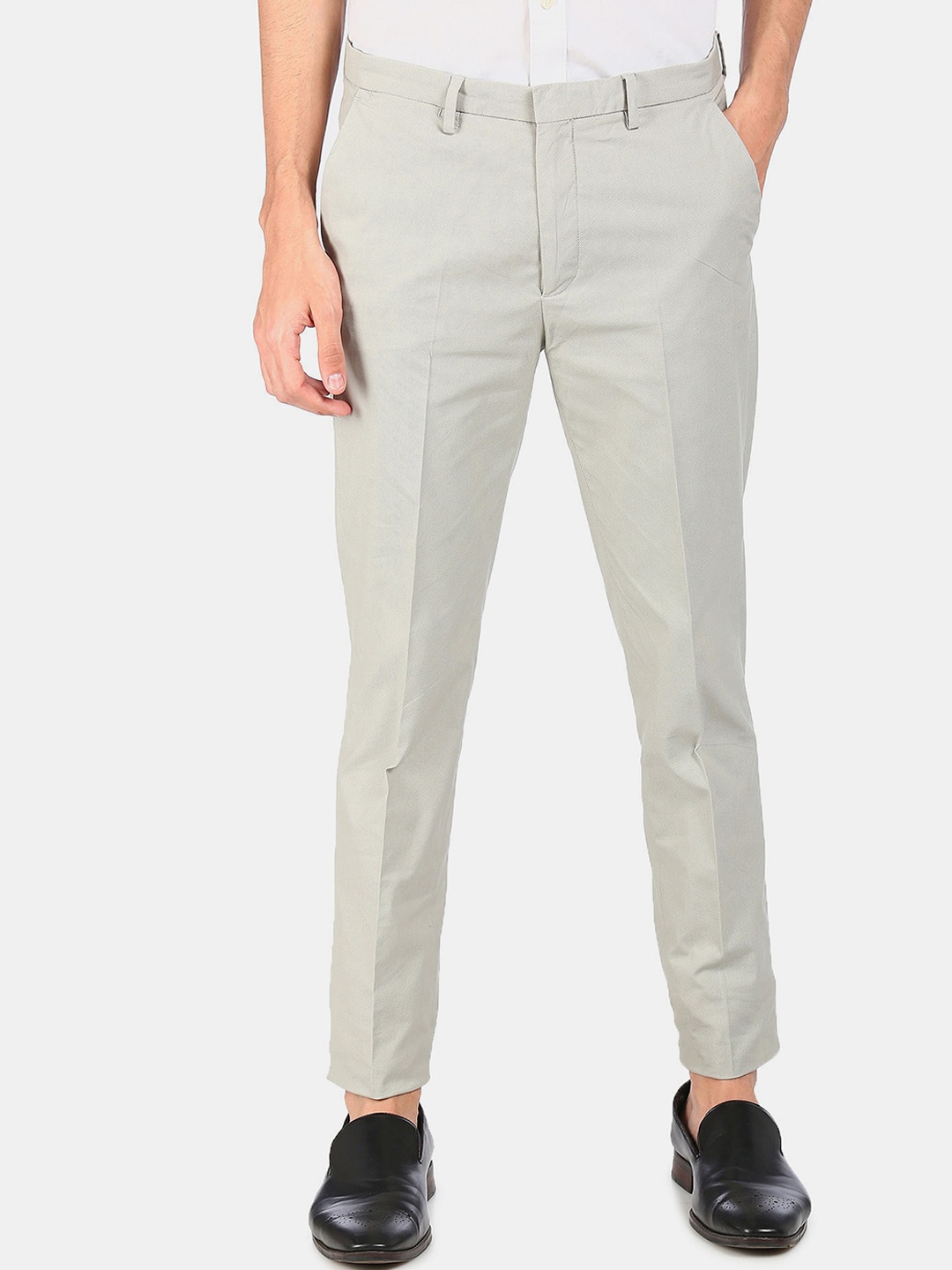 

Arrow New York Men Grey Formal Trousers