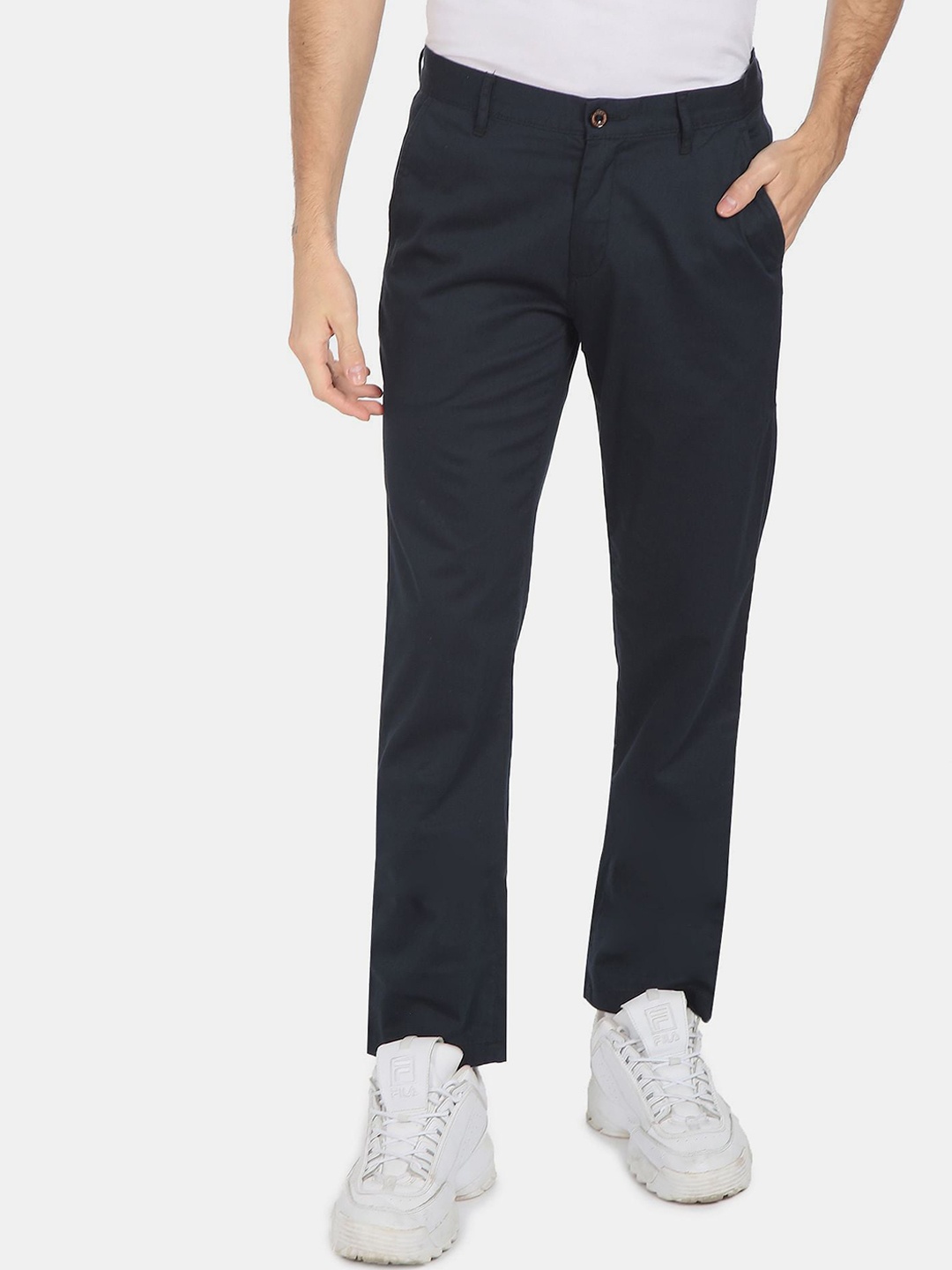 

Arrow Sport Men Black Solid Casual Trousers