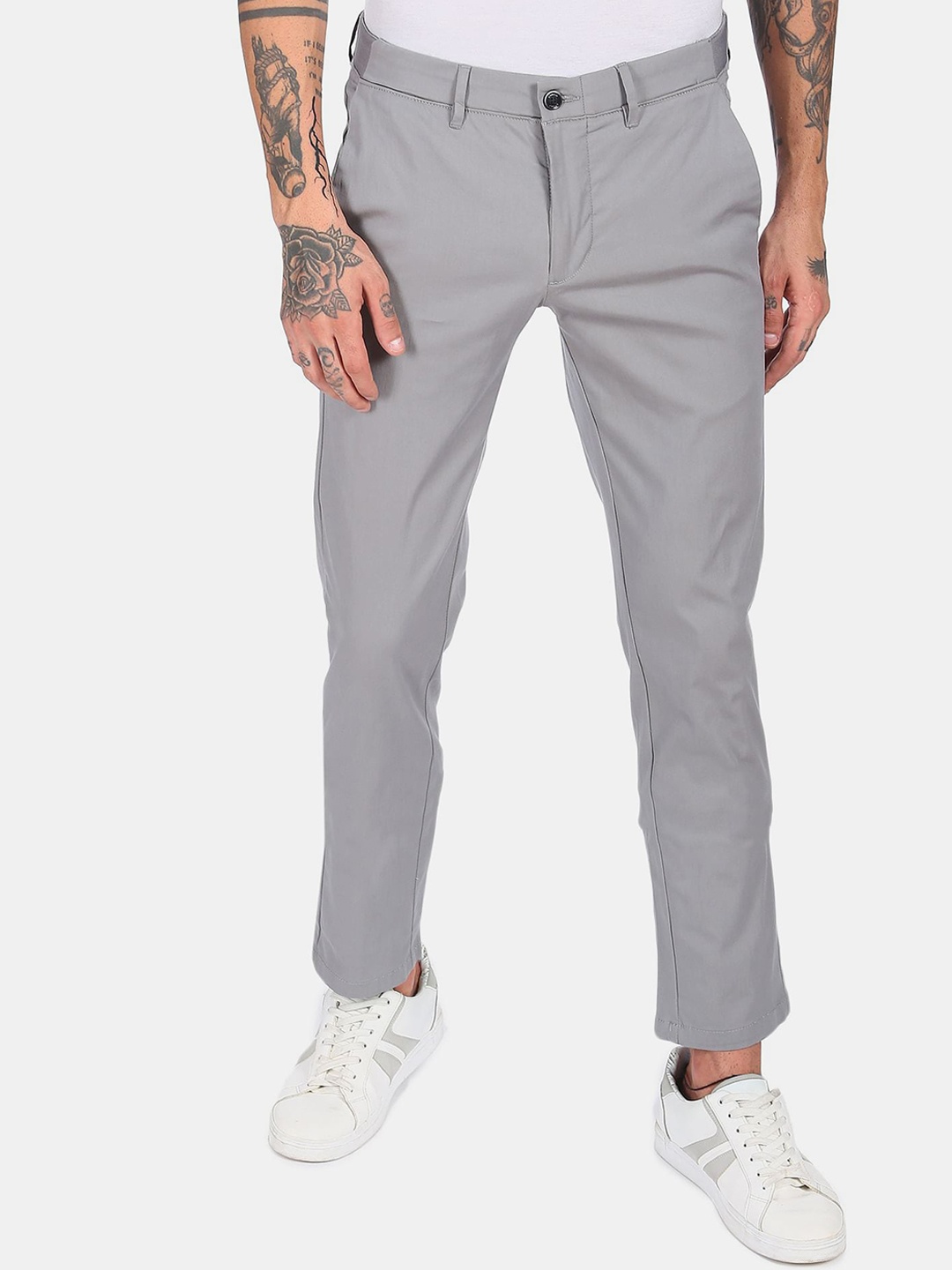 

Arrow Sport Men Grey Trousers