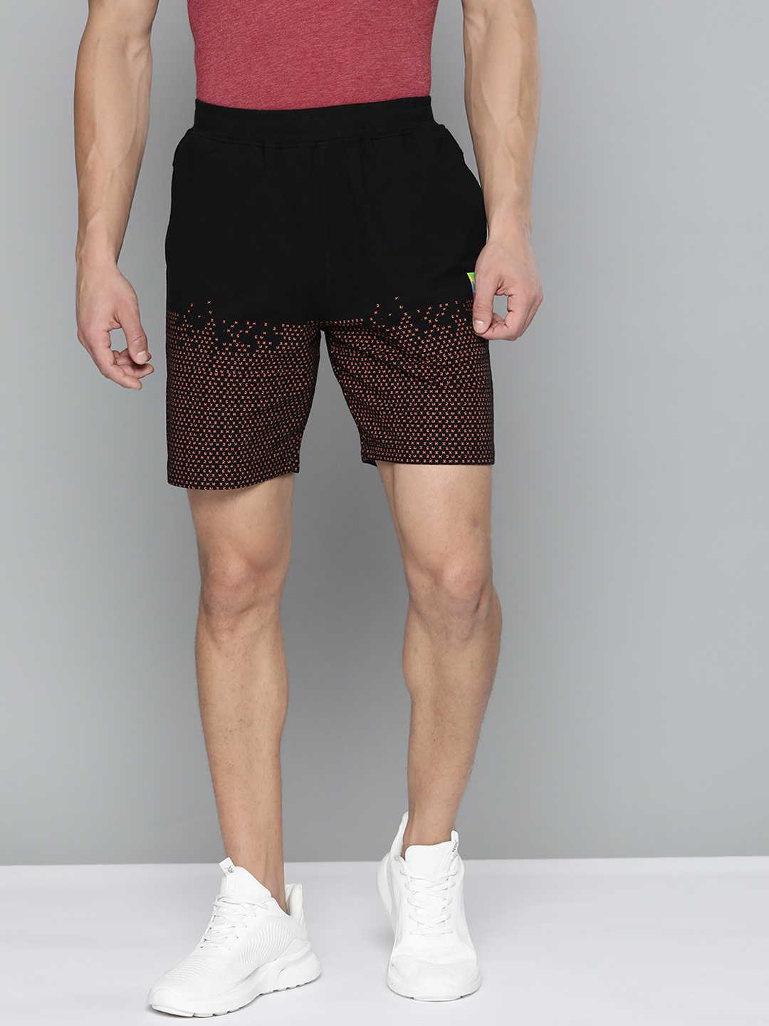 

HRX By Hrithik Roshan Lifestyle Men Jet Black Bio-Wash Typography Shorts